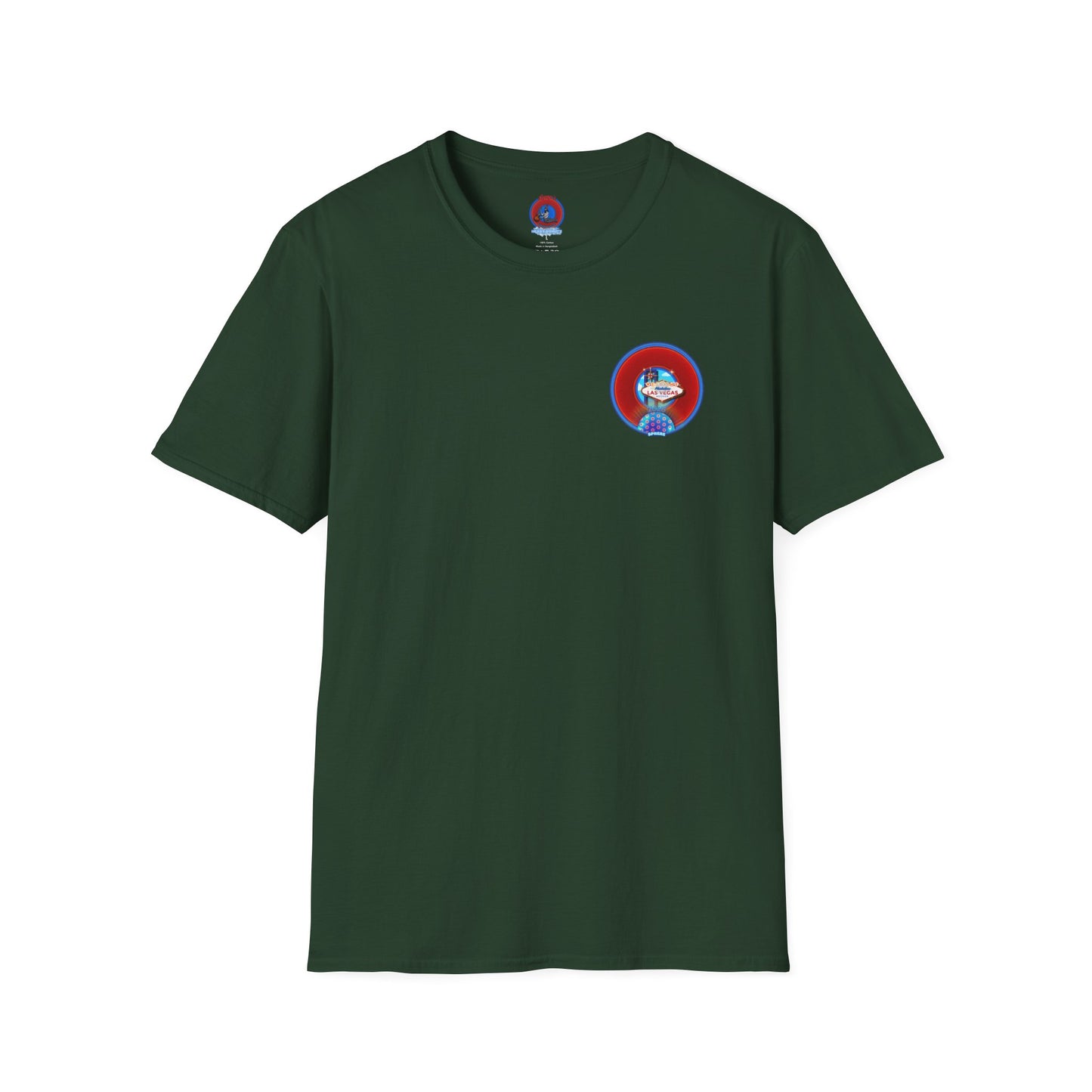Classic Donut Tee - Unisex Soft-Style - "Viva Las Vegas Donut" - vivid red donut