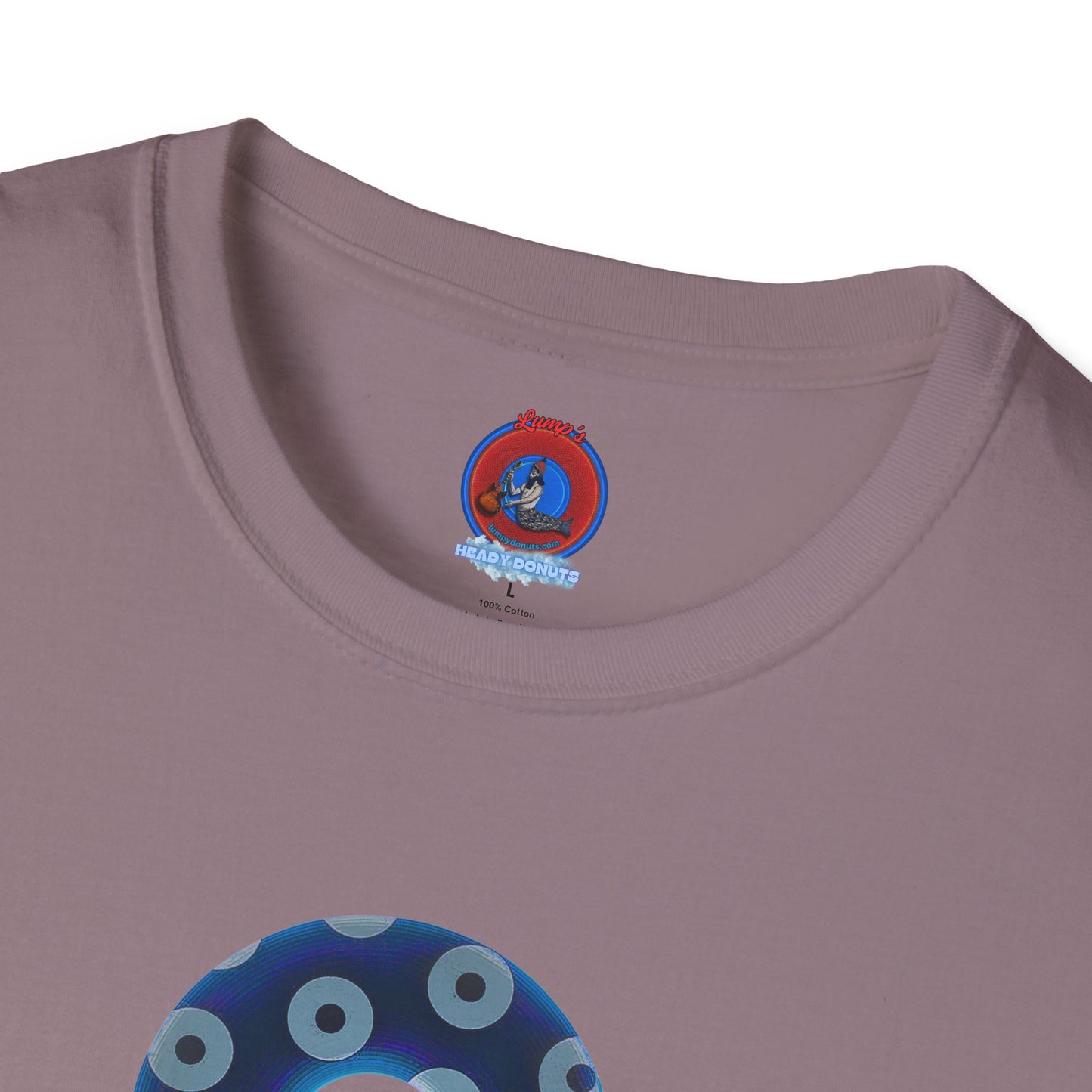 Plain Donuts/Unisex Soft-Style - "Plain Blimpy Paradoxical Donuts" - dark blue/gray donuts