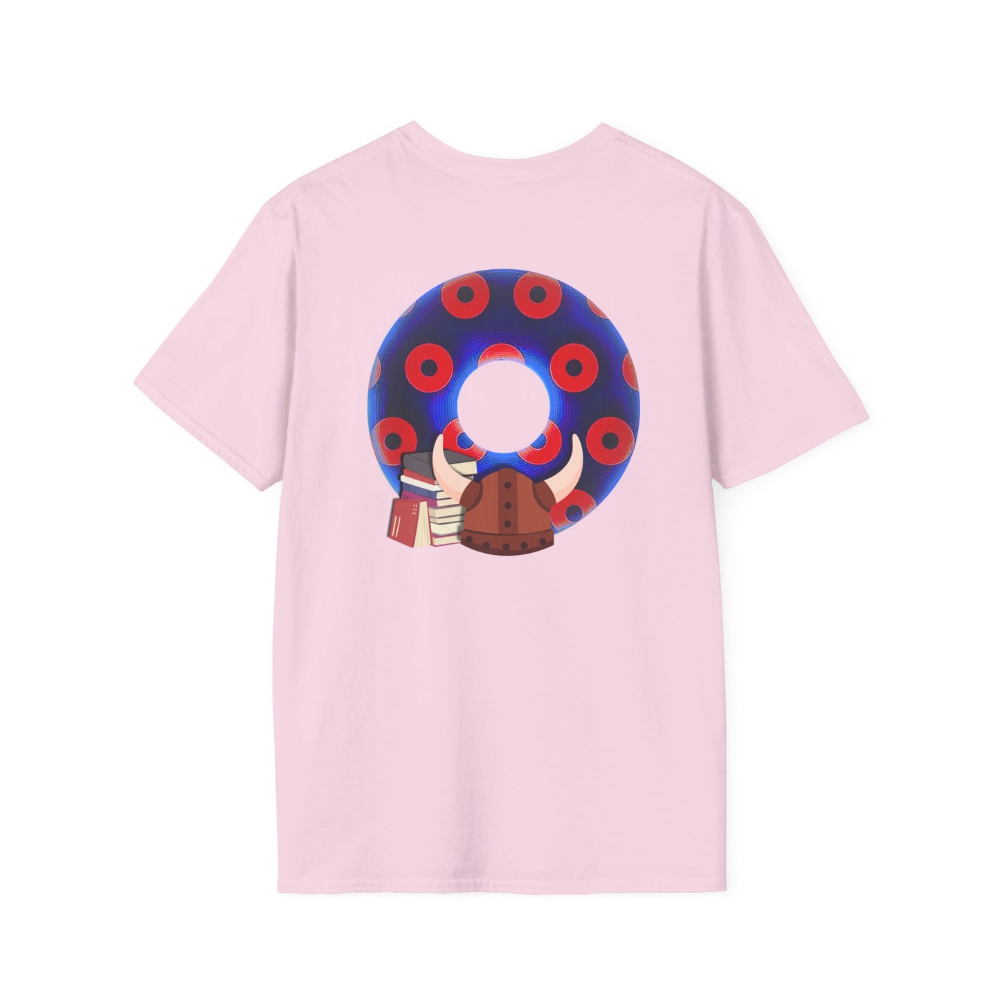 Classic Donut Tee - Unisex Soft-Style - "El Fuego Donut" - paradoxical blue/red donut