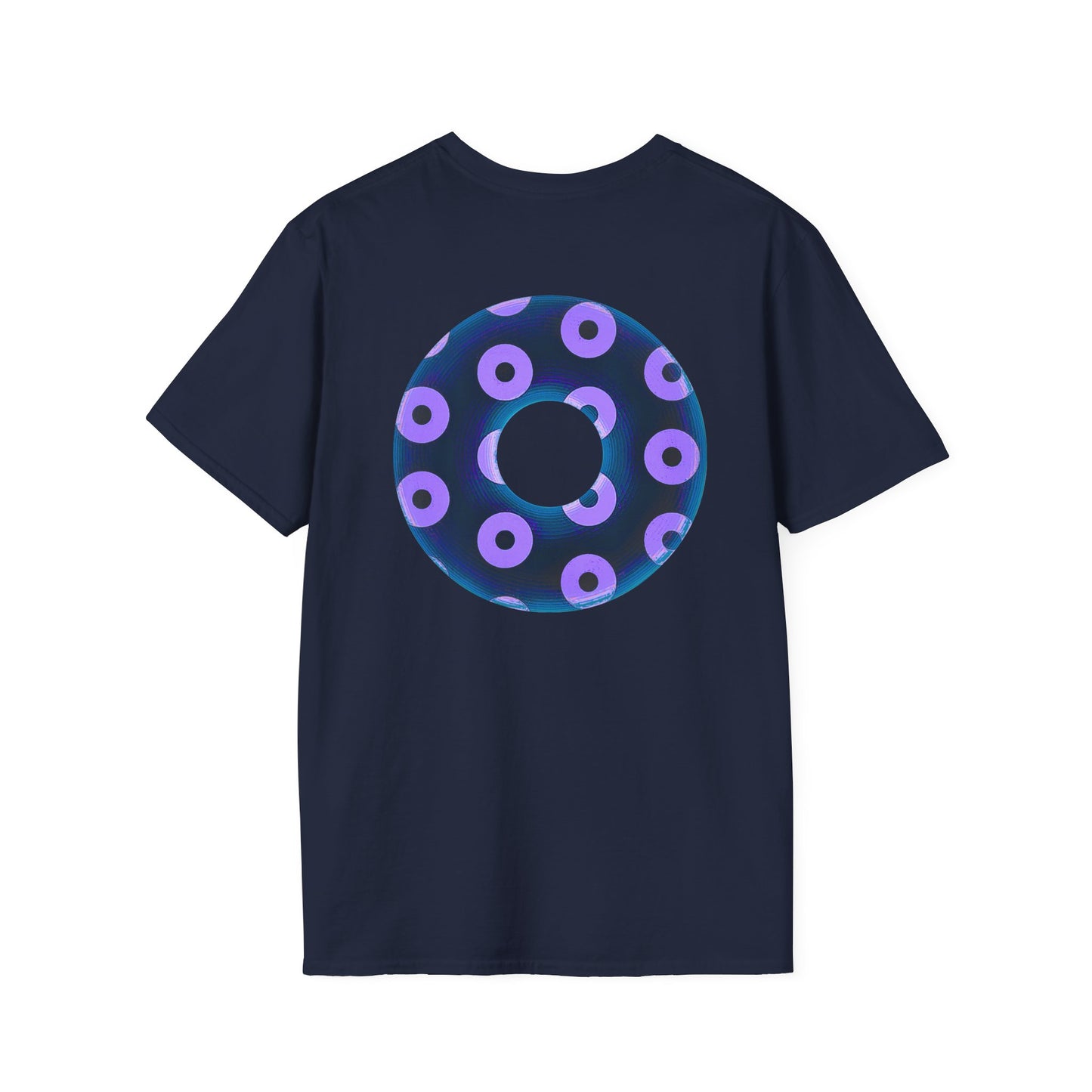 Plain Donuts/Unisex Soft-Style - "Plain Blimpy Paradoxical Donuts" - dark blue/light purple donuts