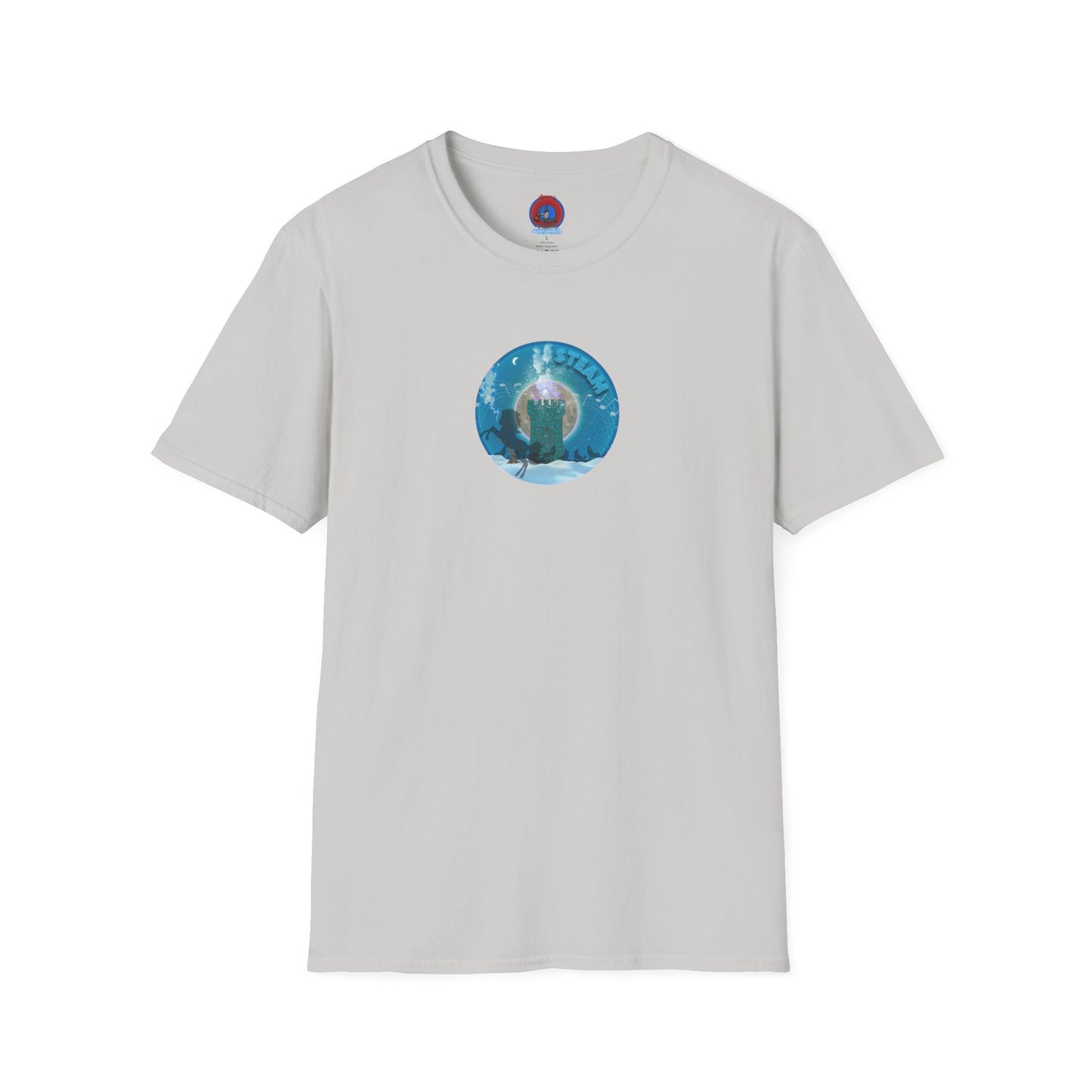 Classic Donut Tee - Unisex Soft-Style - "Steaming Fresh Donuts" - series 1.0 - vivid blue donut