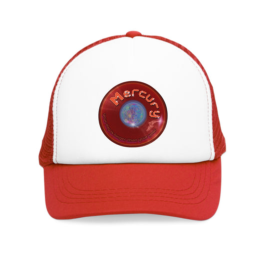 Lumpy Trucker Hat - Deity Series - "Mercury's Donuts of the Gods" - variant 5 - red donut