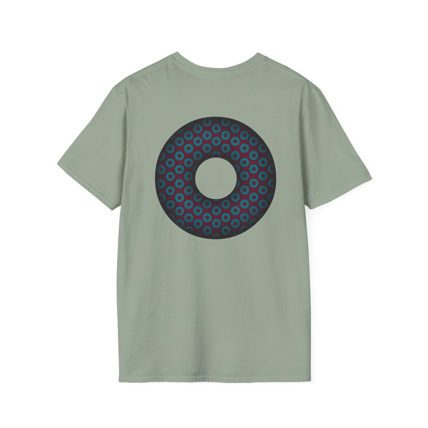 Plain Donuts/Unisex Soft-Style - "Plain Paradoxical Grided Donuts" - dark teal/dark purple donuts