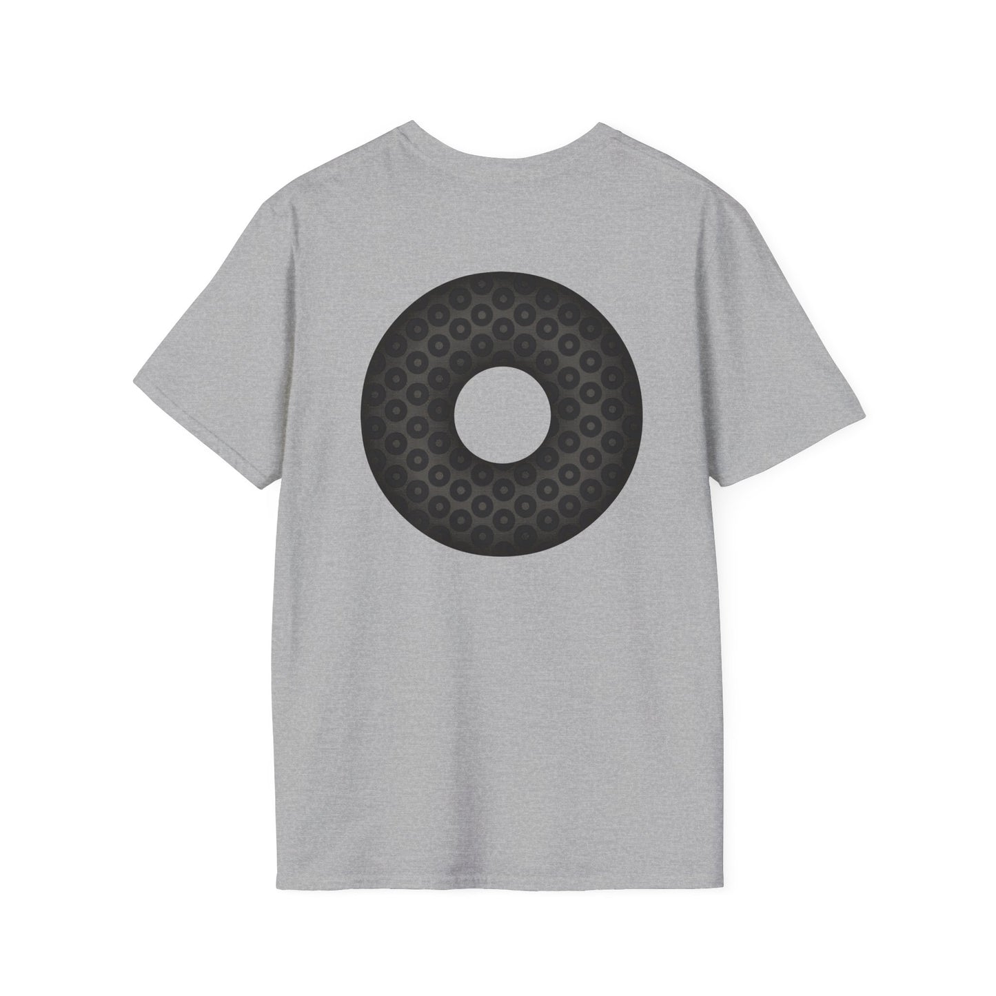 Plain Donuts/Unisex Soft-Style - "Plain Paradoxical Grided Donut" - black/black donuts
