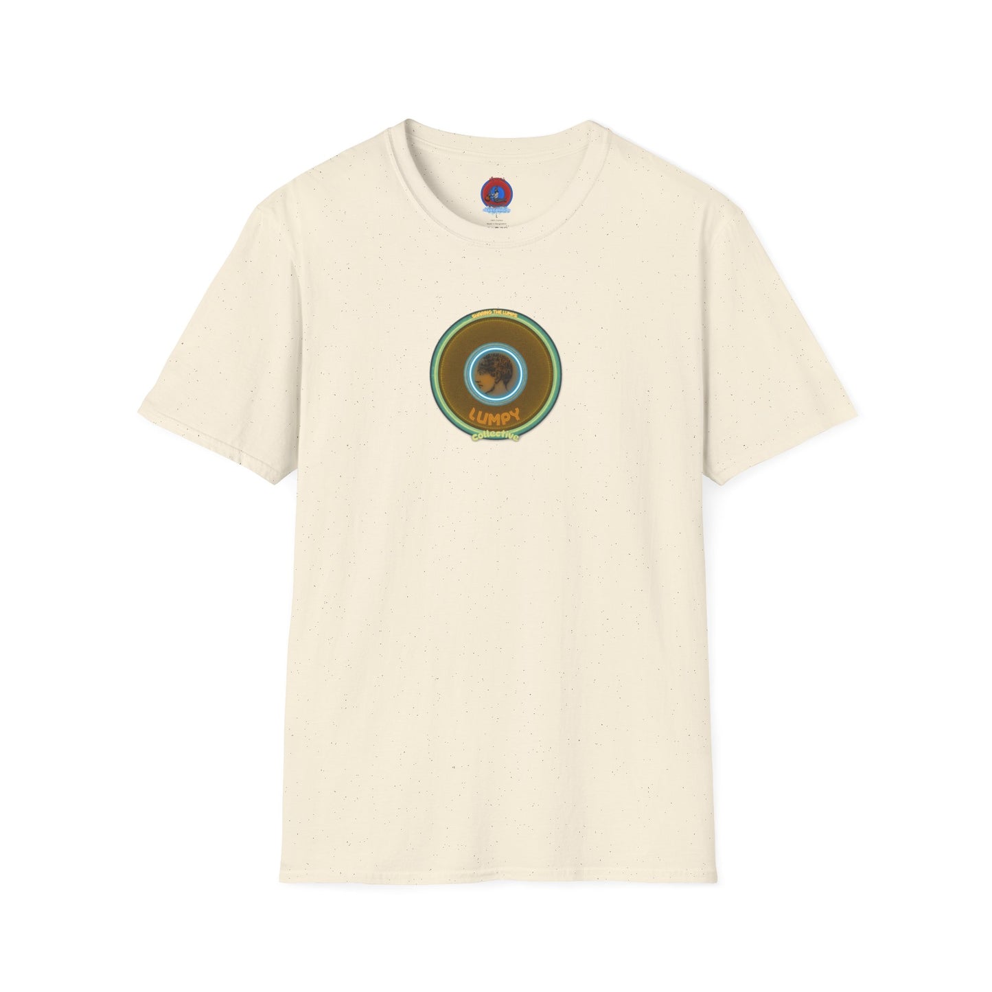 Classic Donut Tee - Unisex Soft-Style - "Lumpy Collective Donut" - bronze/green lumpy donut - variant 5