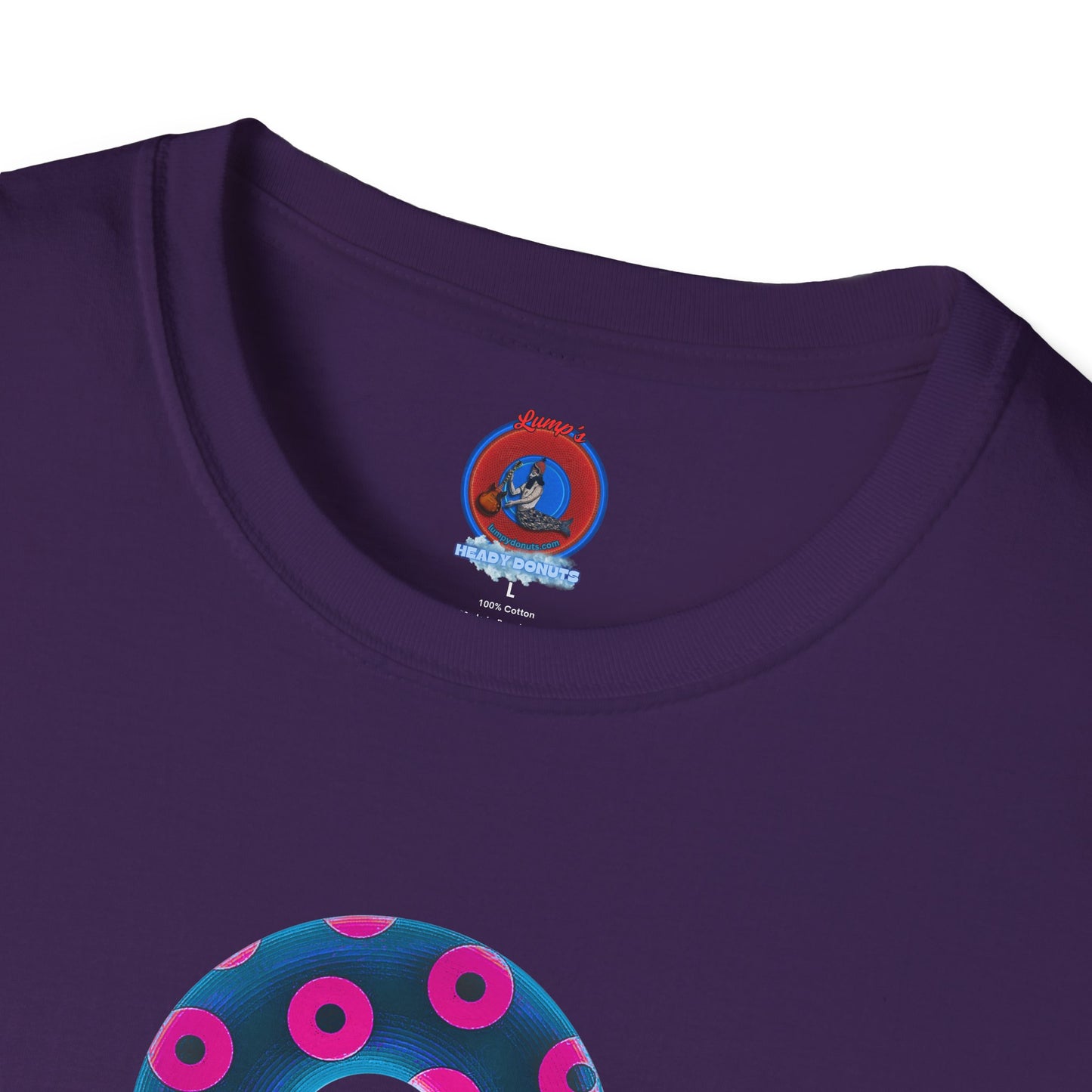 Plain Donuts/Unisex Soft-Style - "Plain Blimpy Paradoxical Donuts" - royal blue/vivid magenta donuts