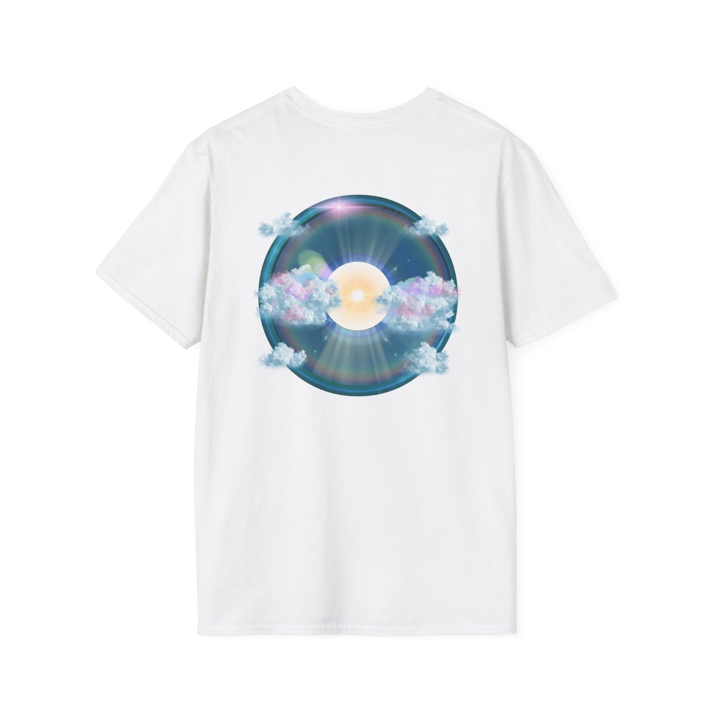 Classic Donut Tee - Unisex Soft-Style - "The Divided Donut" - vivid blue sky donut