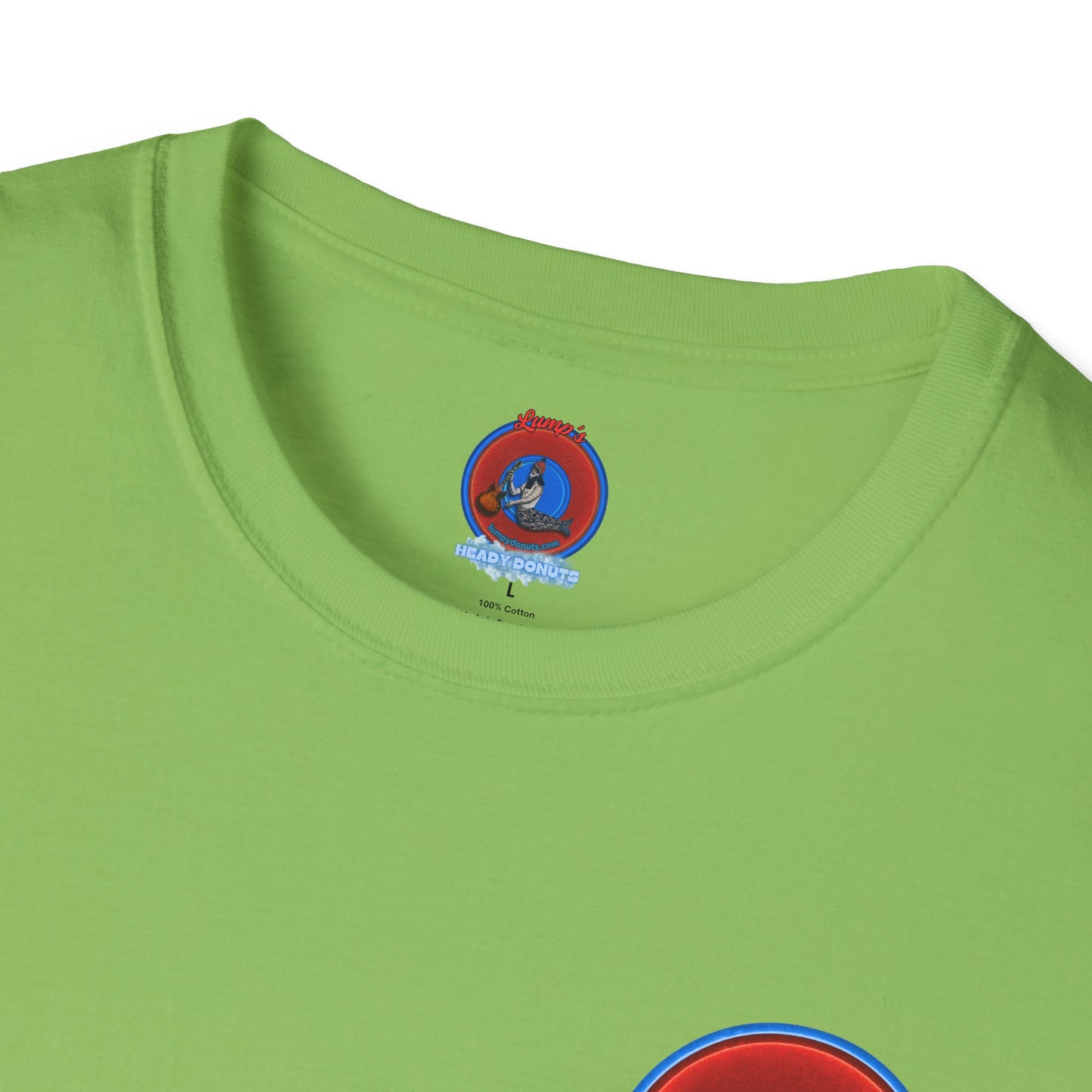 Classic Donut Tee - Unisex Soft-Style - "Rage Side Donut" - vivid red donut - variant 2
