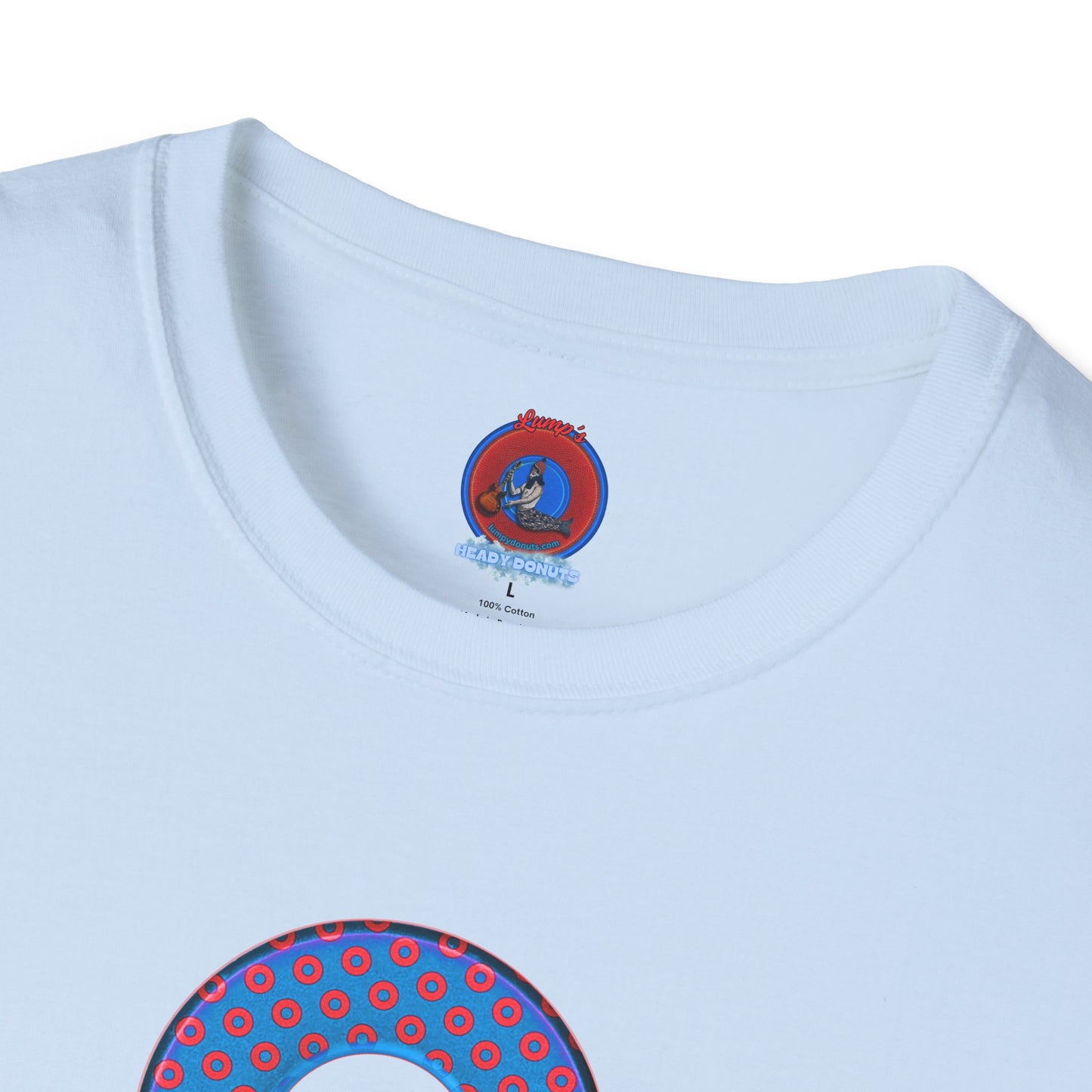 Plain Donuts/Unisex Soft-Style - "Plain Electric Paradoxical Donuts" - royal blue/red donuts