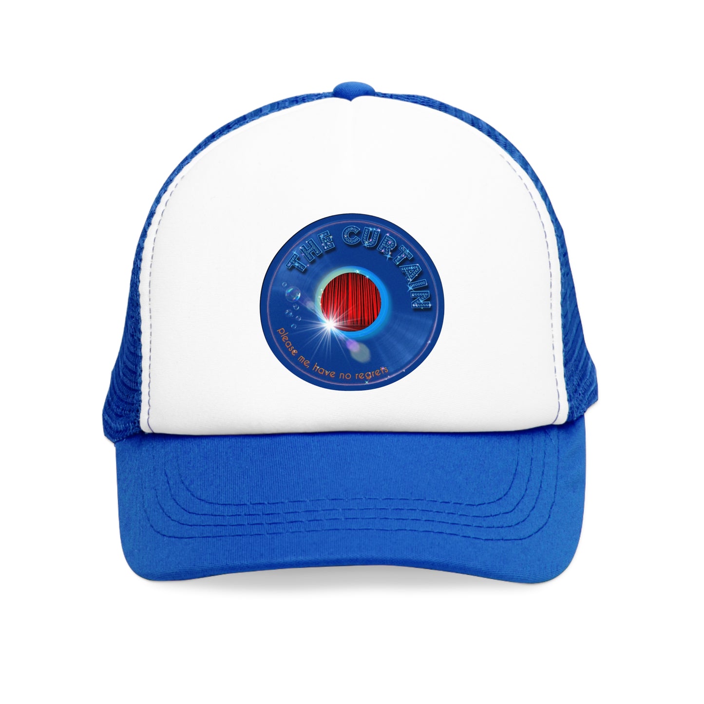 Lumpy Trucker Hat - "The Donut Without " - variant 1 - blue donut