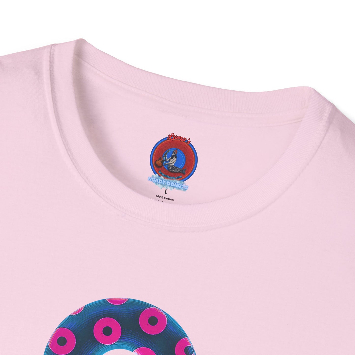 Plain Donuts/Unisex Soft-Style - "Plain Blimpy Paradoxical Donuts" - royal blue/vivid magenta donuts