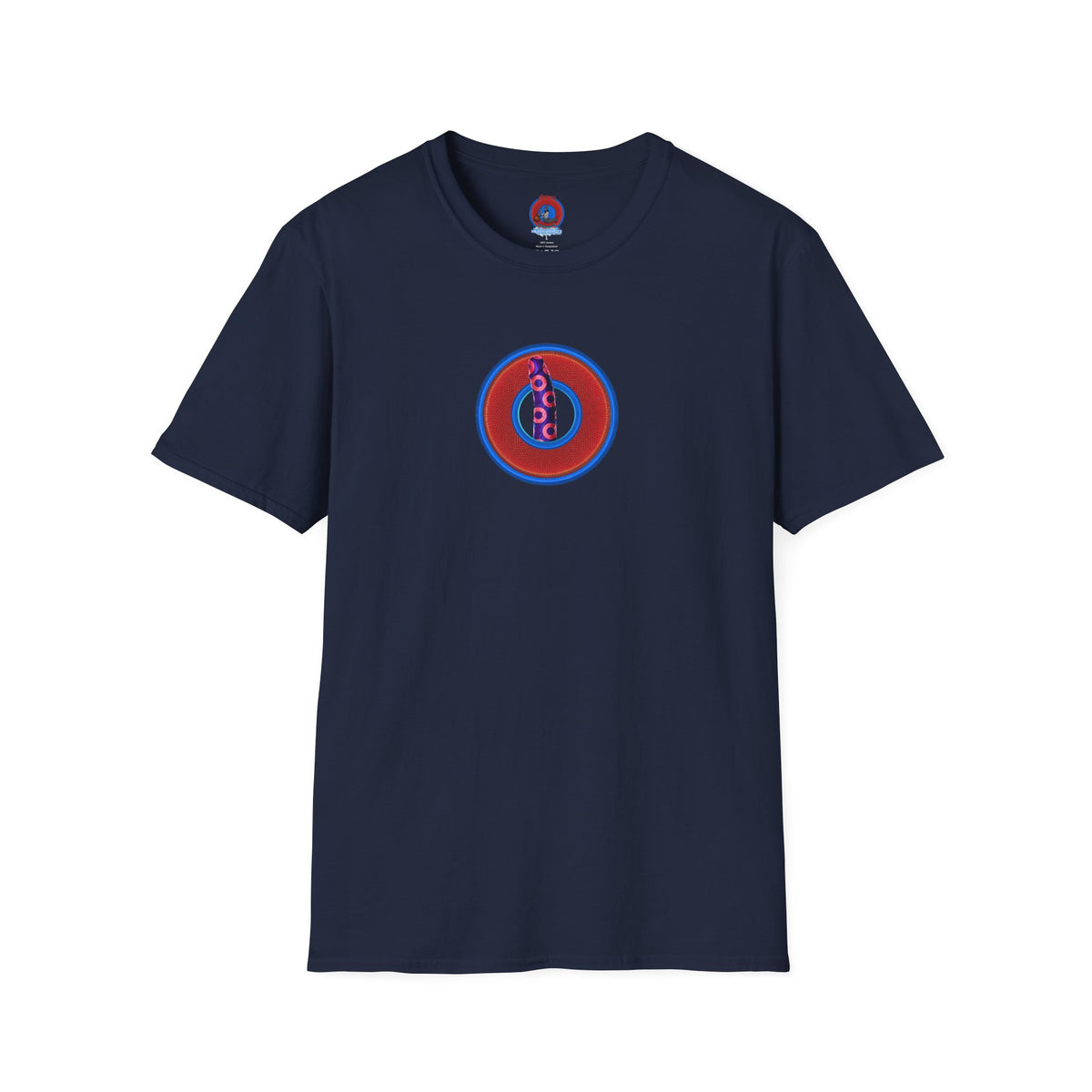 Classic Donut Tee - Unisex Soft-Style - "Sir Richard's Phamous Donut" - series 1.0  - variant 1 - red/blue paradox donut