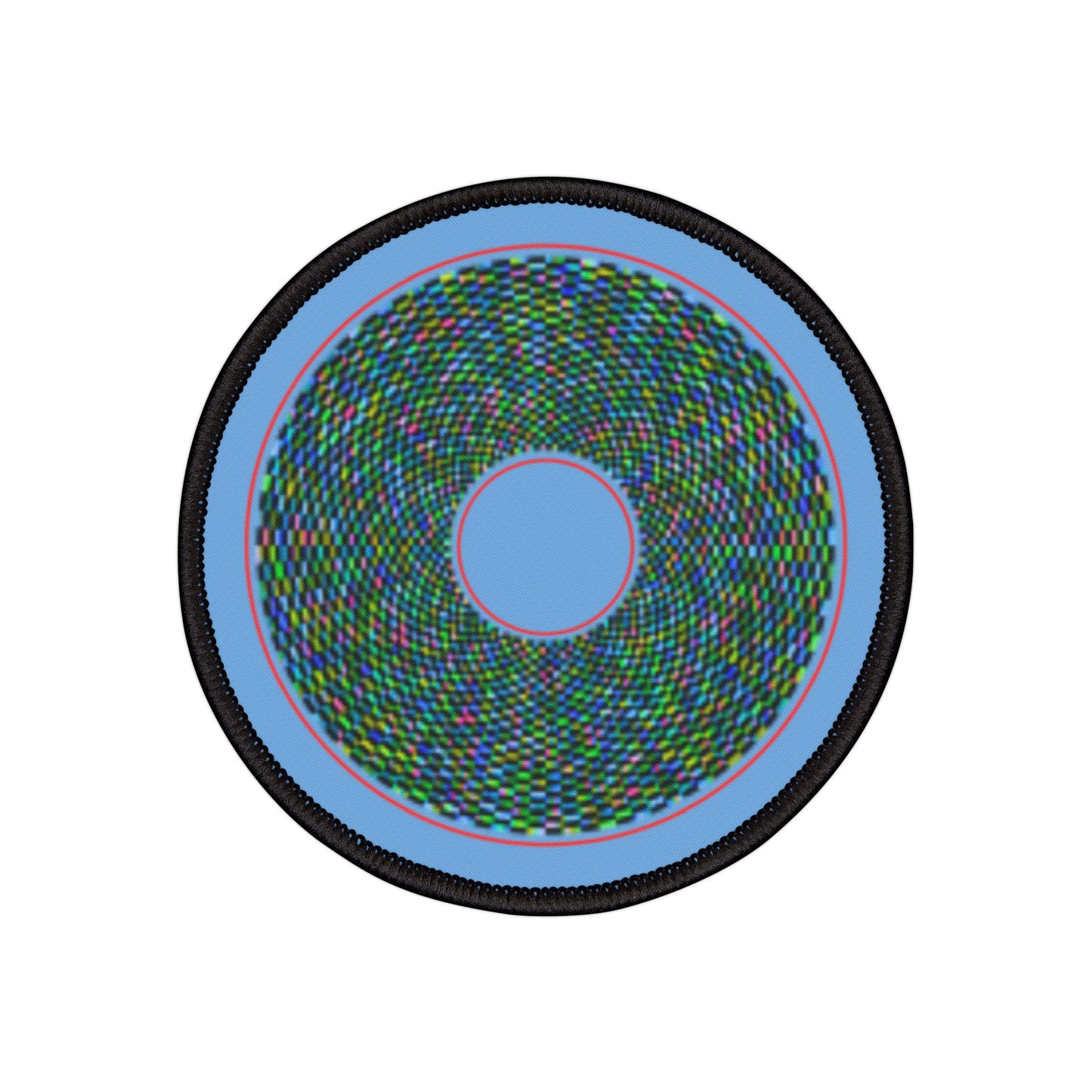 Iron-On Donut Patch - variant 2 - pixilated donut