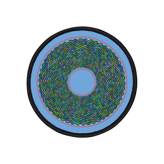 Iron-On Donut Patch - variant 2 - pixilated donut
