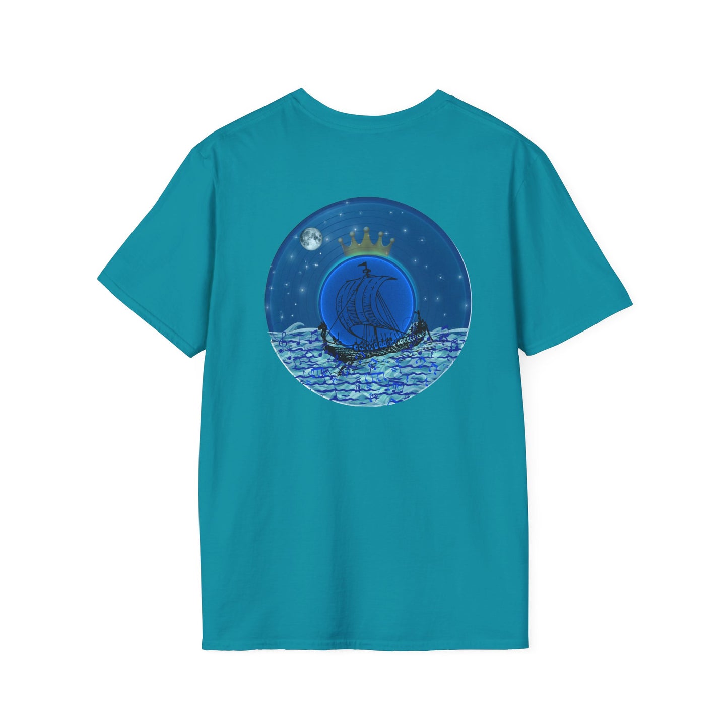 Classic Donut Tee - Unisex Soft-Style - "Stately Donut of the Prince" - series 1.0  - blue donut