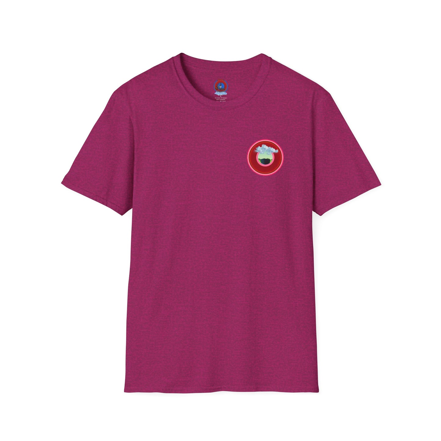 Classic Donut Tee - Unisex Soft-Style - "Got Rhombus?" - series 1.0  - variant 2 - red/pink donut