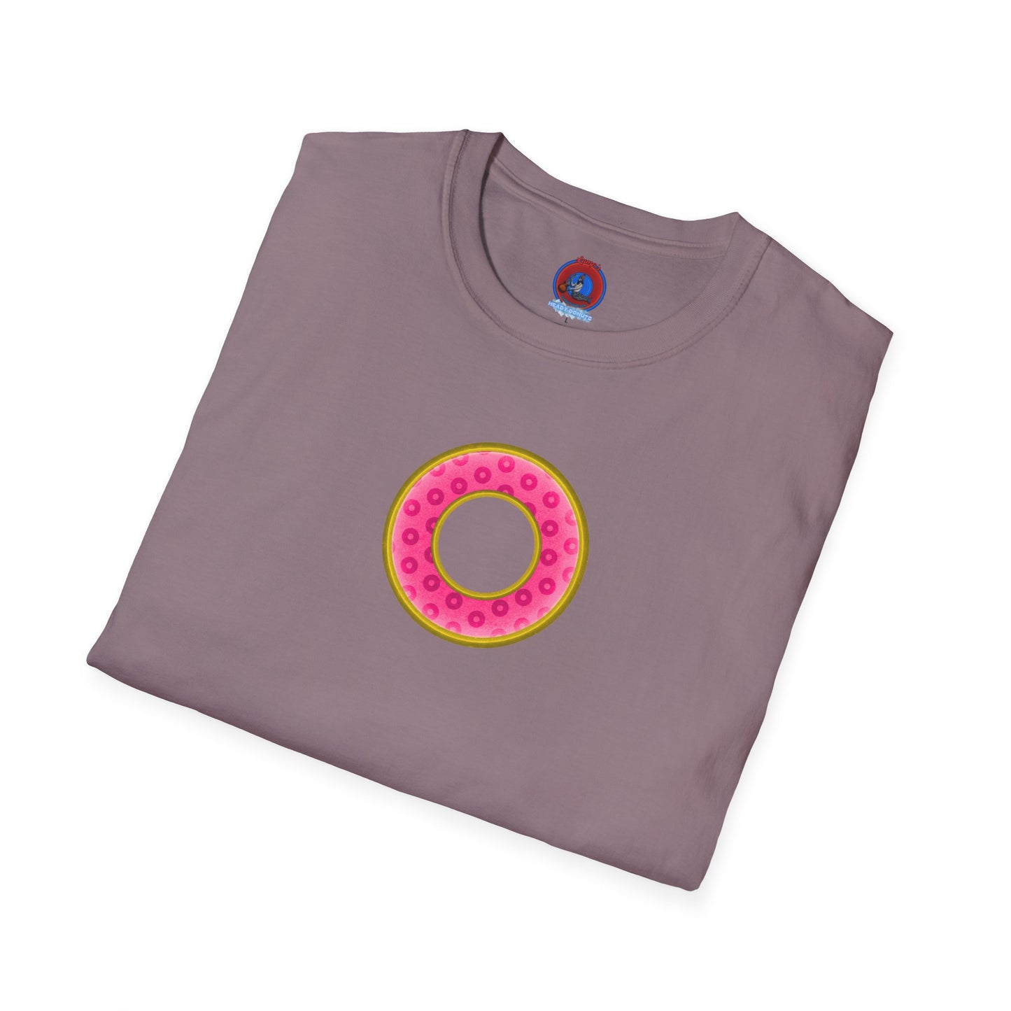 Plain Donuts/Unisex Soft-Style - "Plain Wide Mouthed Paradoxical Donuts" - pink/gold donuts