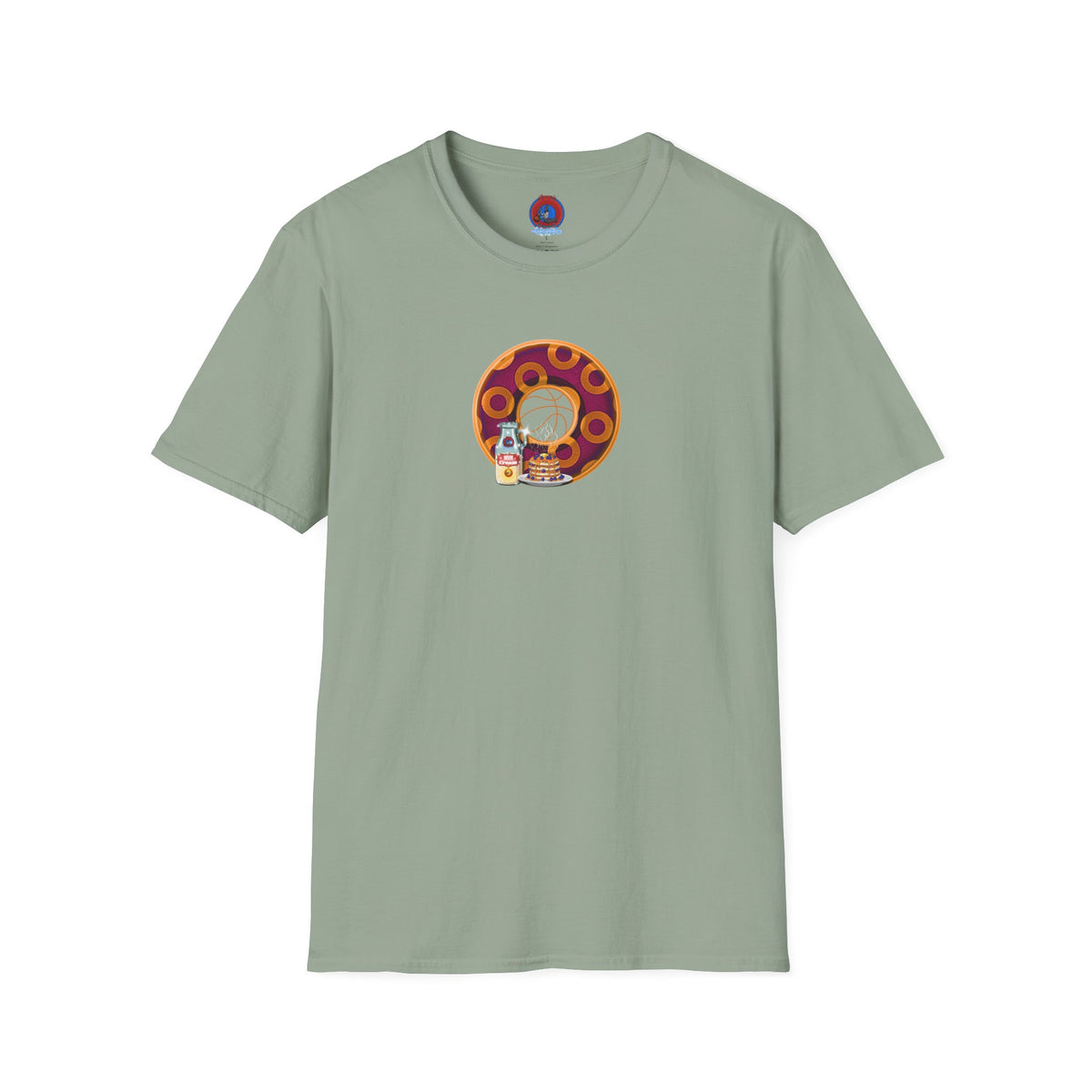Classic Donut Tee - Unisex Soft-Style - "Princely Wooked Cream - YEMSG Donut " - burgundy/orange rustic paradox donut - variant 2