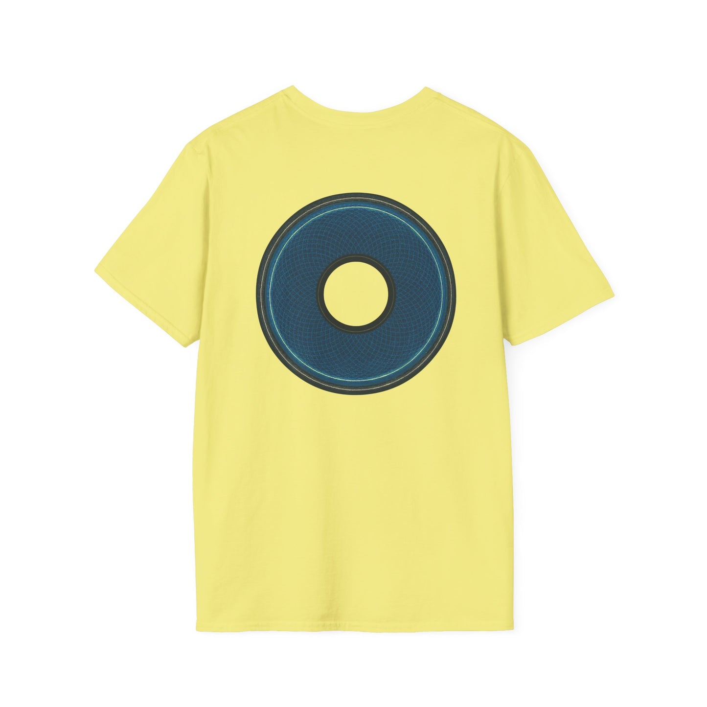 Classic Donut Tee - Unisex Soft-Style - "Symmetry Donut" - series 1.0 - blue/black donut