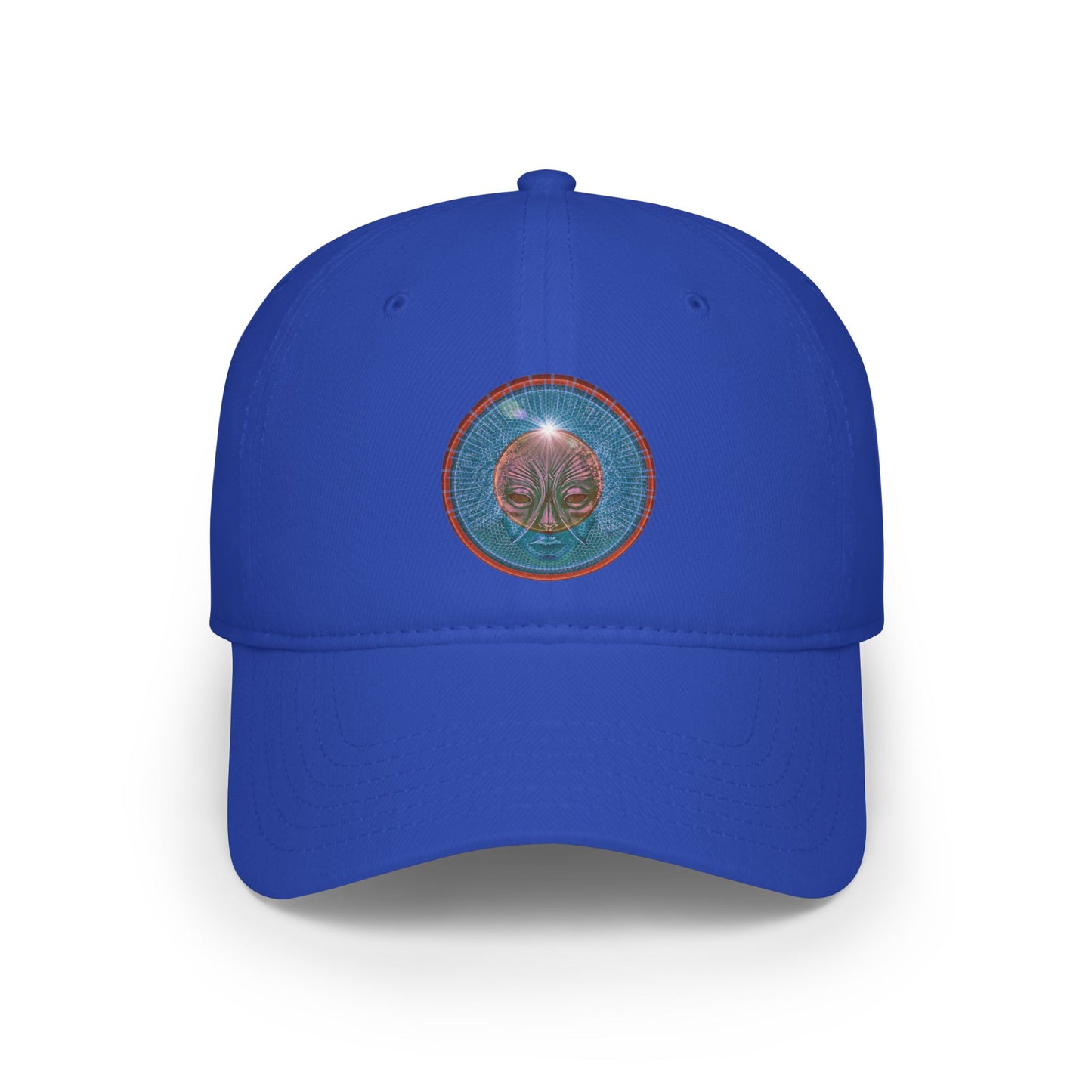 Lumpy Donut Baseball Cap - "Conjurers' of Awesome Donut Cap" - variant 2 - rustic blue donut w/
