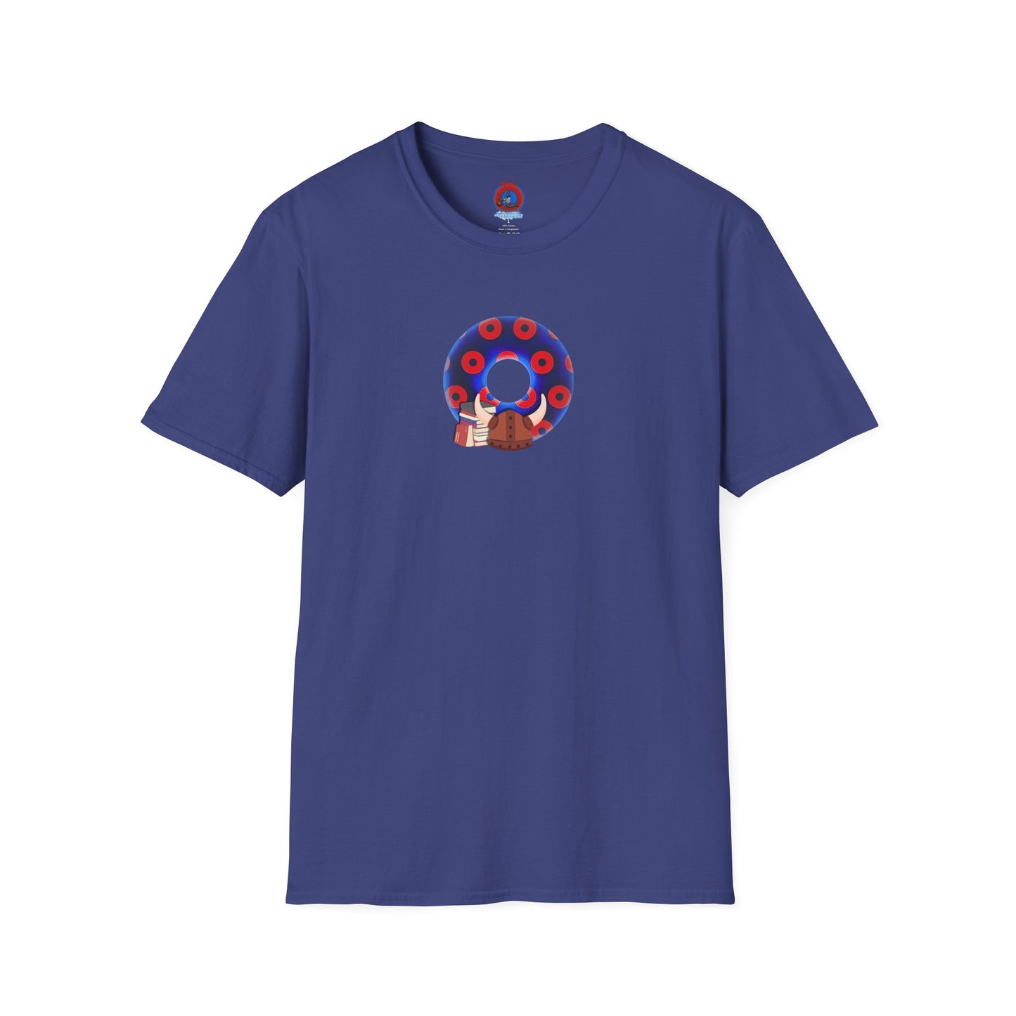 Classic Donut Tee - Unisex Soft-Style - "El Fuego Donut" - paradoxical blue/red donut