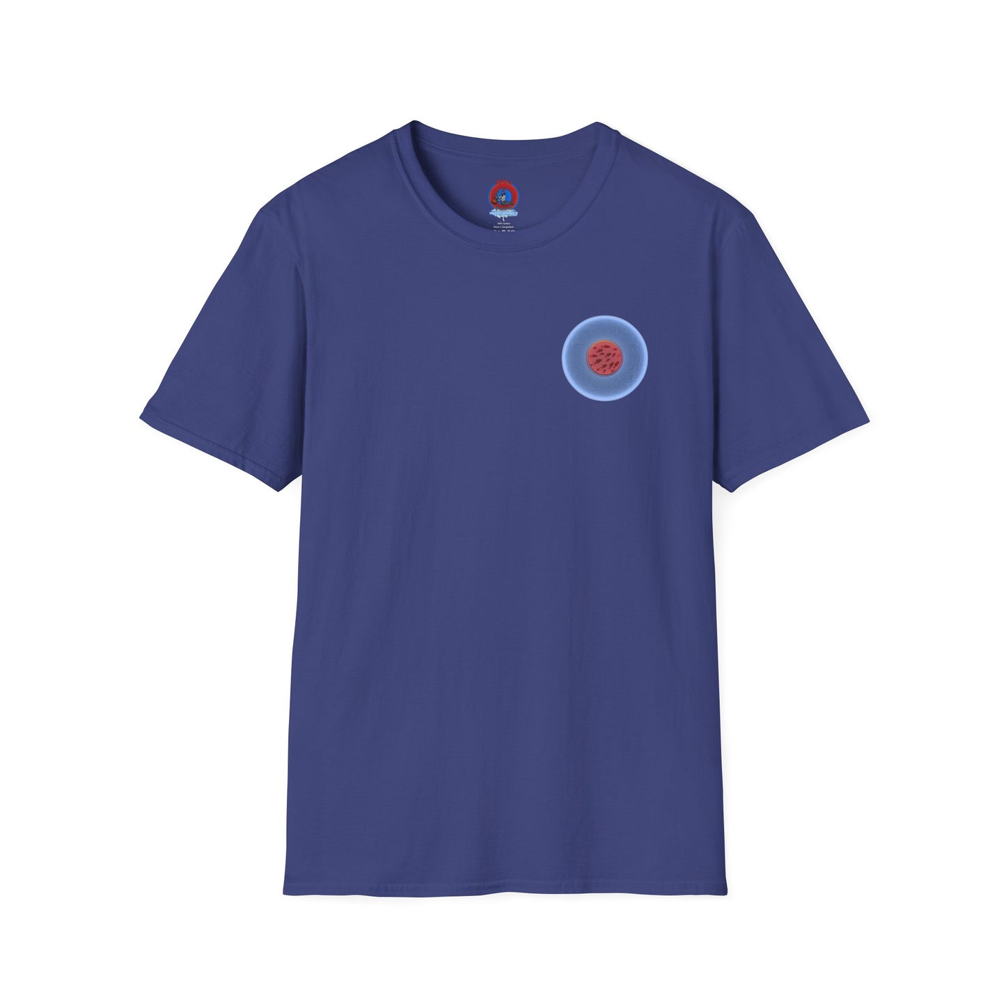 Classic Donut Tee - Unisex Soft-Style - "Swimming By" - variant 2 - blue phatty donut - series 1.0