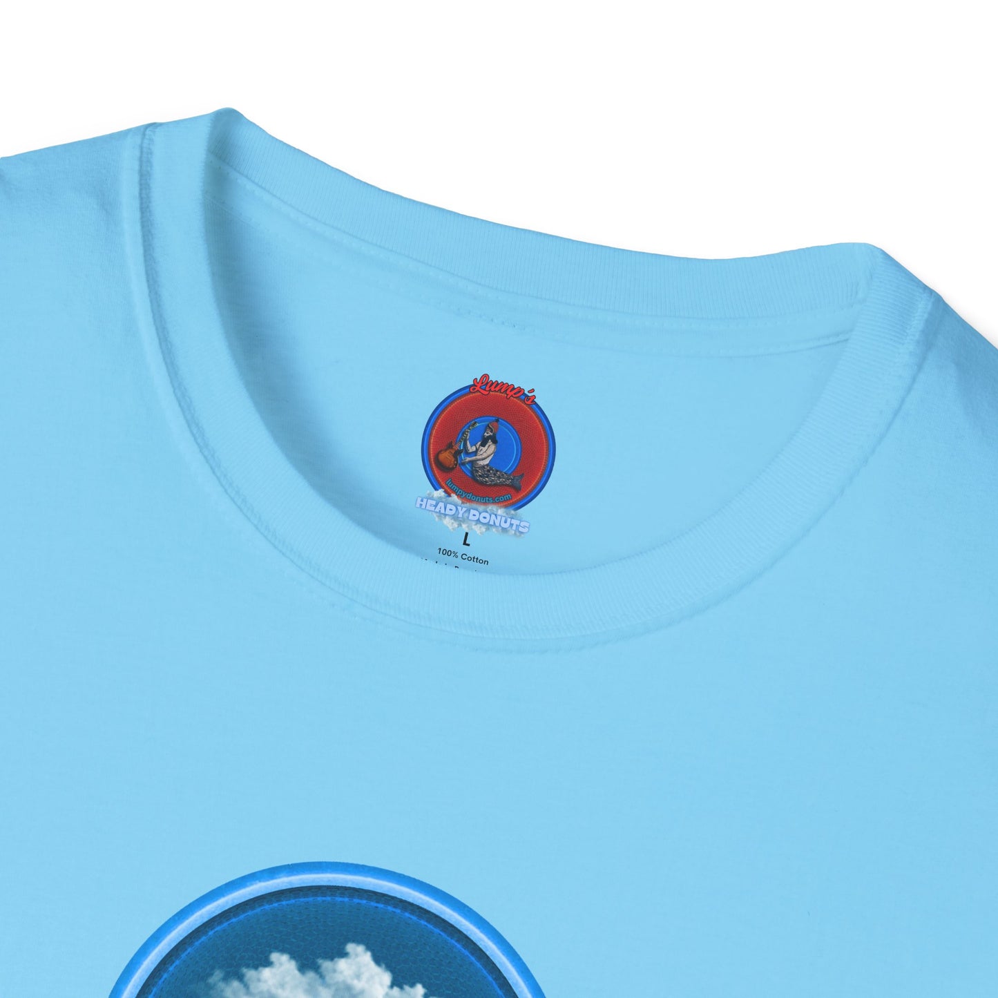 Classic Donut Tee - Unisex Soft-Style - "Got Rhombus?" - series 1.0  - variant 1 - blue/blue donut