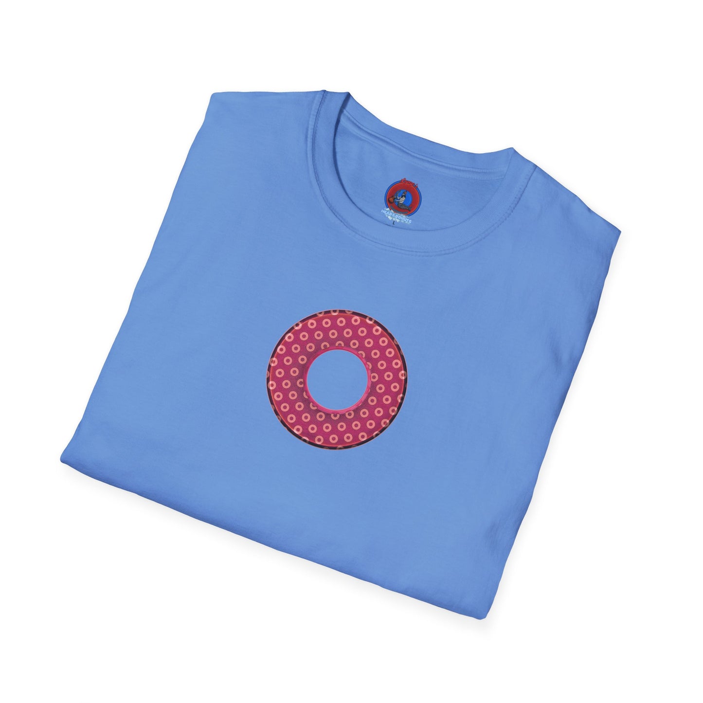 Plain Donuts/Unisex Soft-Style - "Plain Electric Paradoxical Donuts" - dark magenta/coral donuts