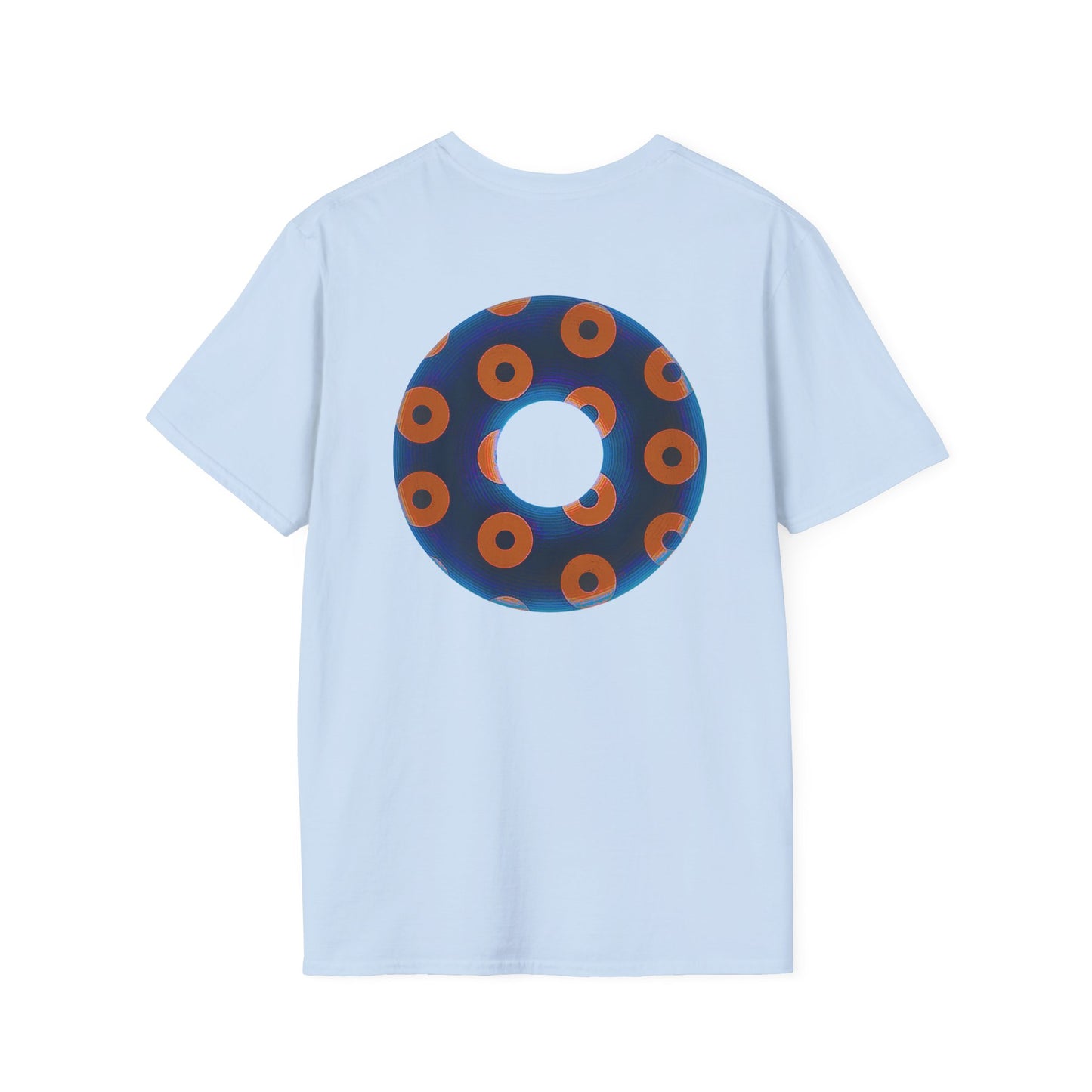 Plain Donuts/Unisex Soft-Style - "Plain Blimpy Paradoxical Donuts" - dark royal blue/orange donuts