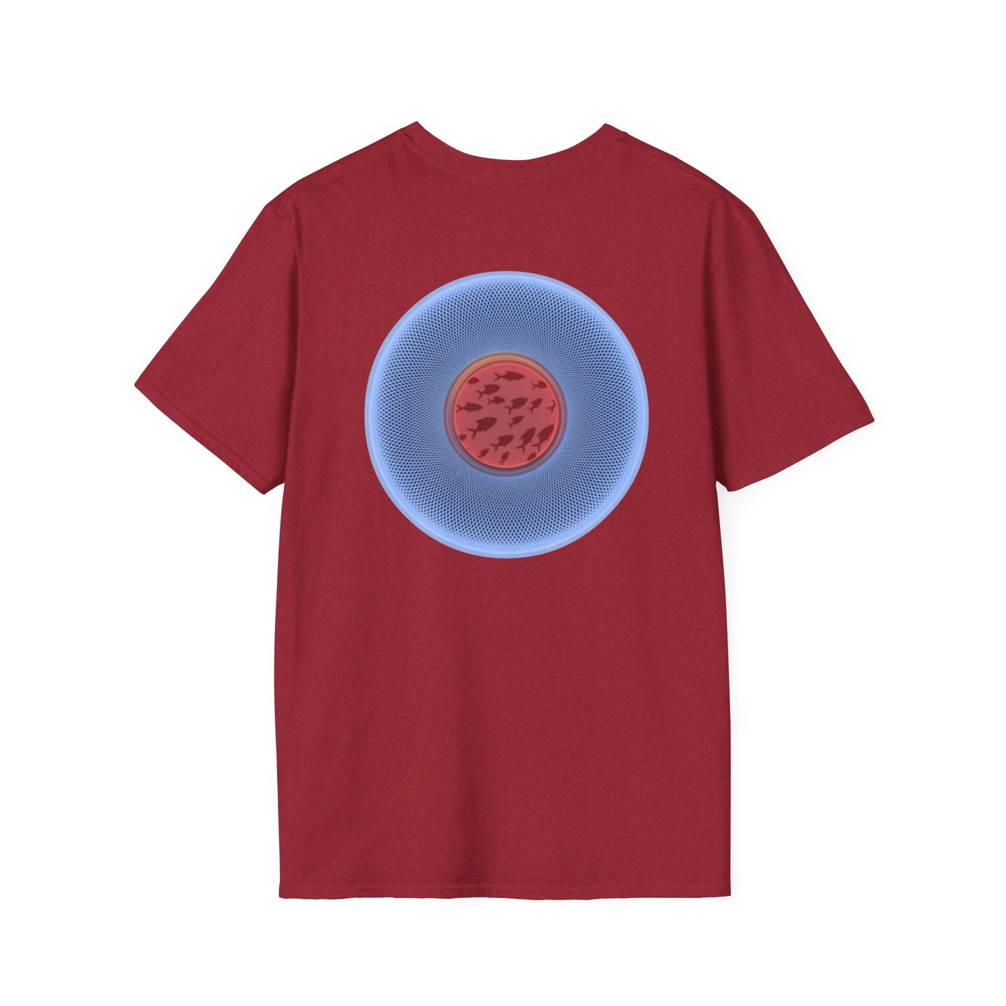 Classic Donut Tee - Unisex Soft-Style - "Swimming By" - variant 2 - blue phatty donut - series 1.0