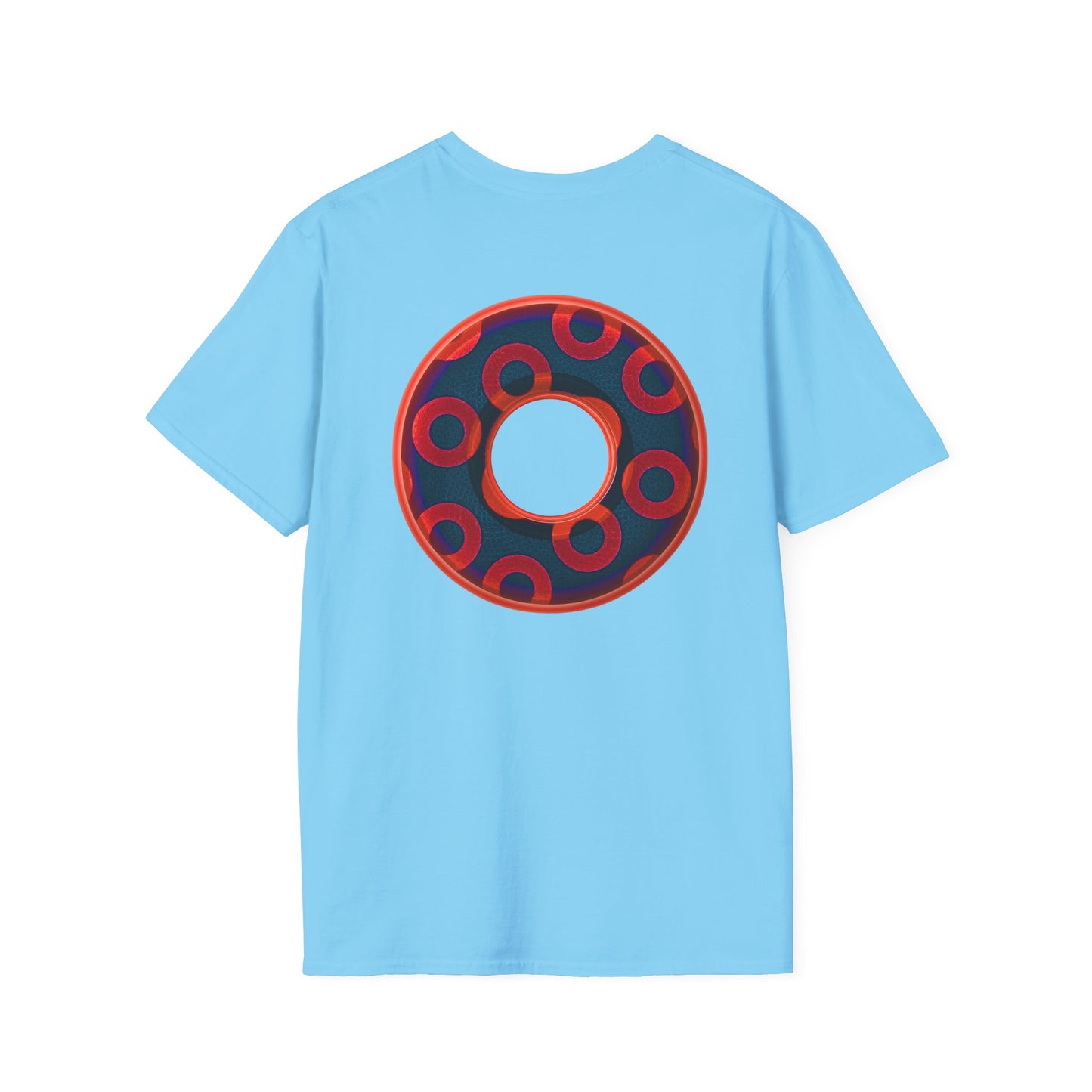 Plain Donuts/Unisex Soft-Style - "Plain Rustic Paradoxical Donuts" - red/navy blue donuts