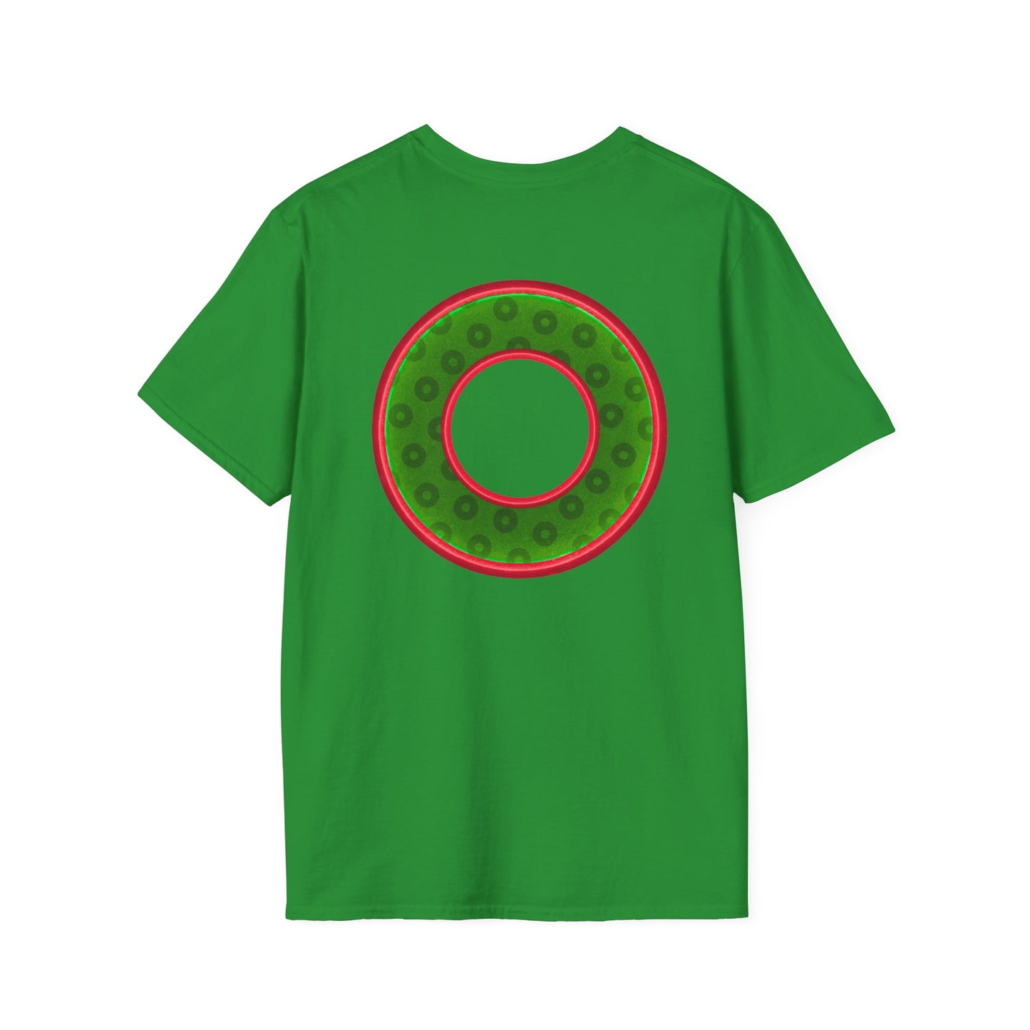 Plain Donuts/Unisex Soft-Style - "Plain Wide Mouthed Paradoxical Donuts" - Irish green/red donuts
