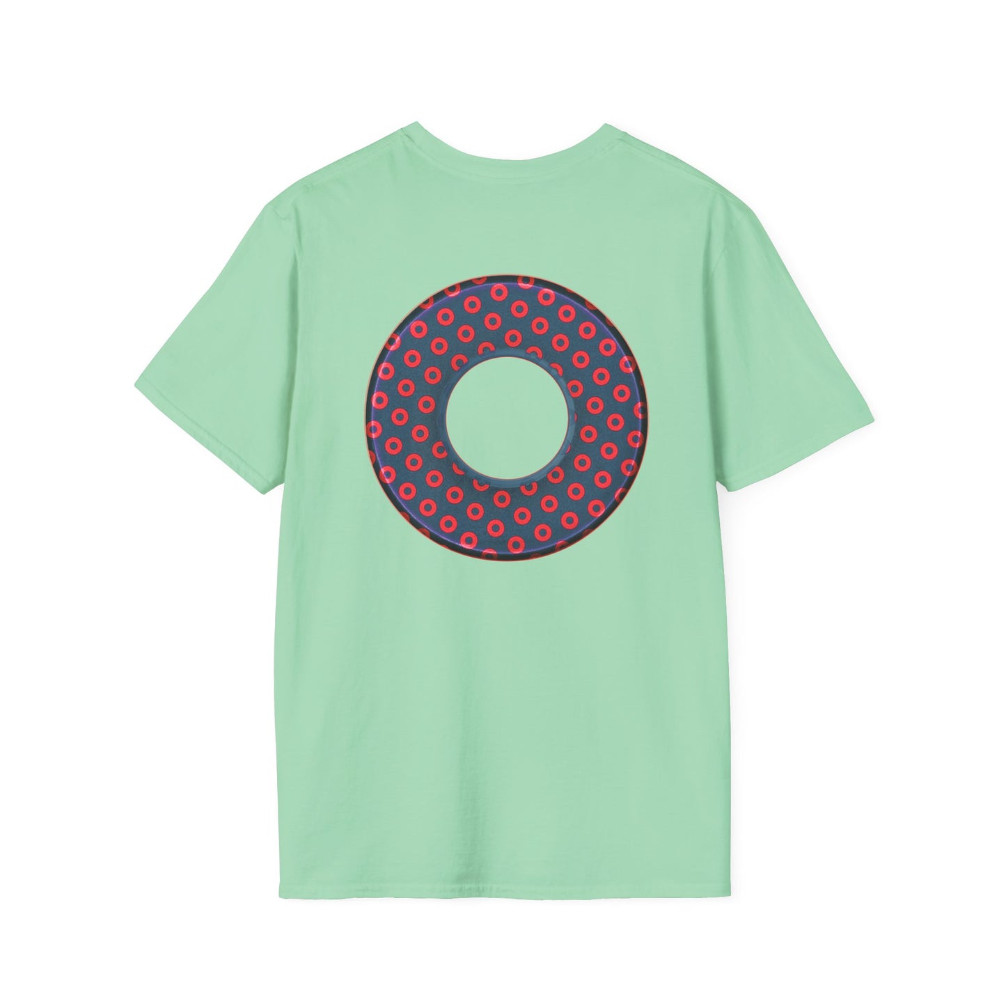 Plain Donuts/Unisex Soft-Style - "Plain Electric Paradoxical Donuts" - navy blue/red donuts