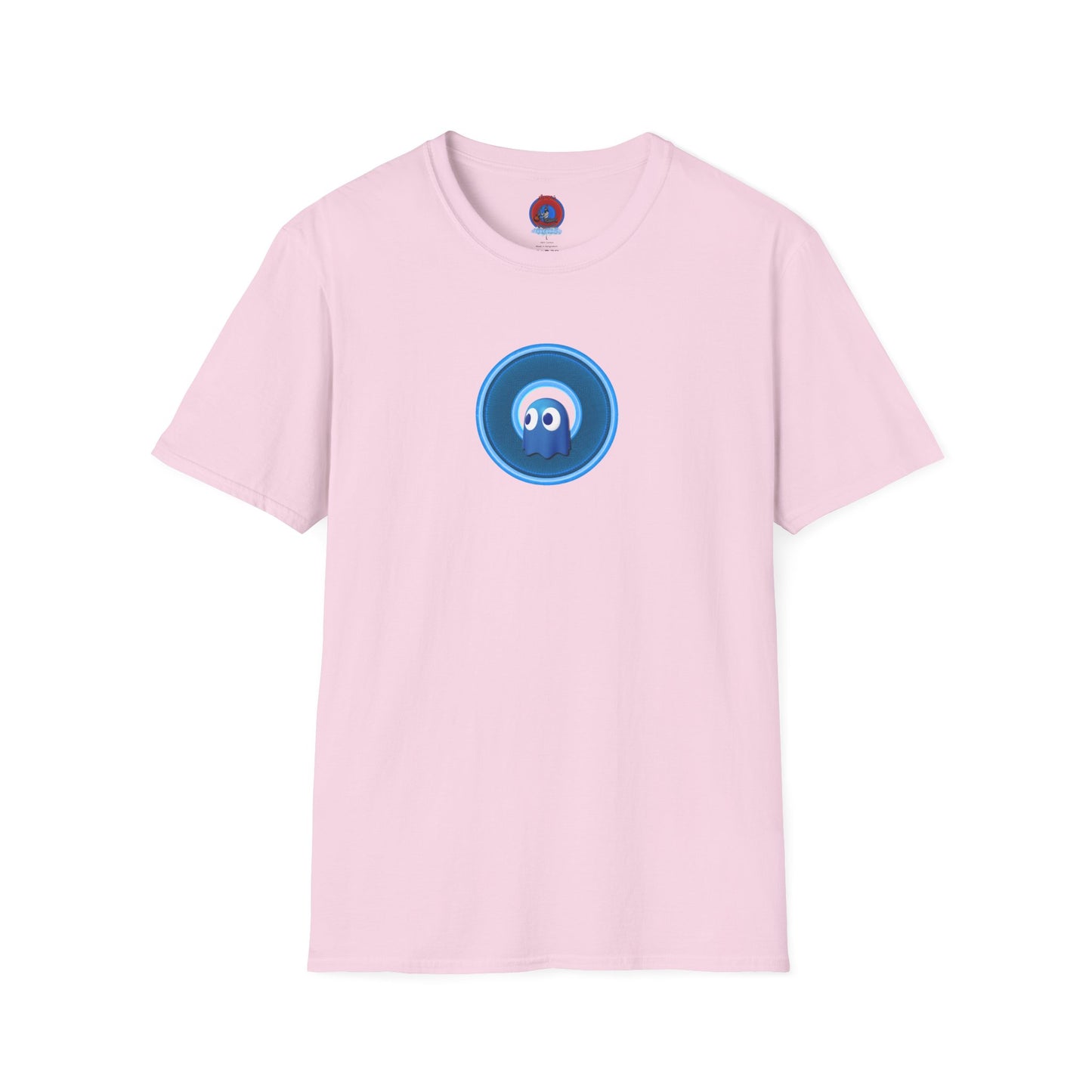 Classic Donut Tee - Unisex Soft-Style - "The Story of the Donut - a Ghostly Good Time" - variant 2 - blue/light blue rustic donut