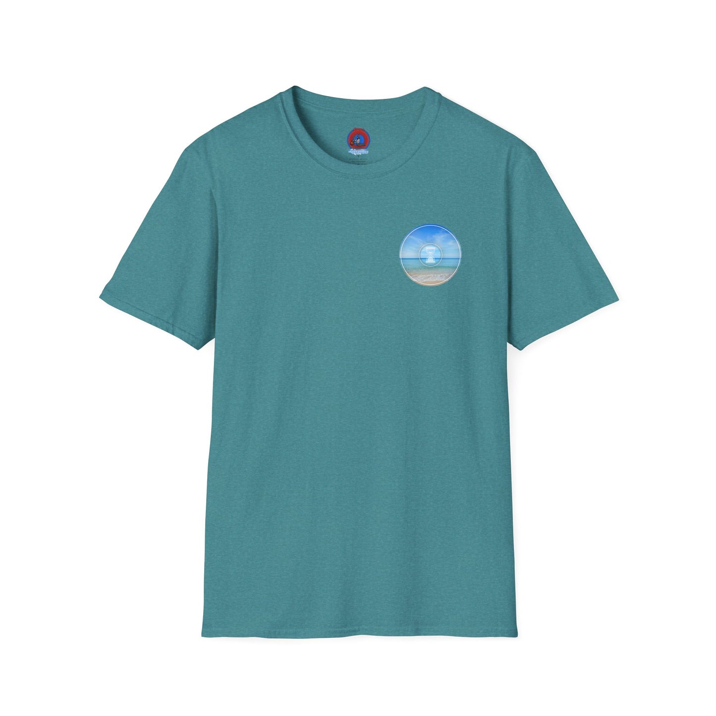 Classic Donut Tee - Unisex Soft-Style - "Still Loading Sand" - vivid blue  pic donut - variant 1