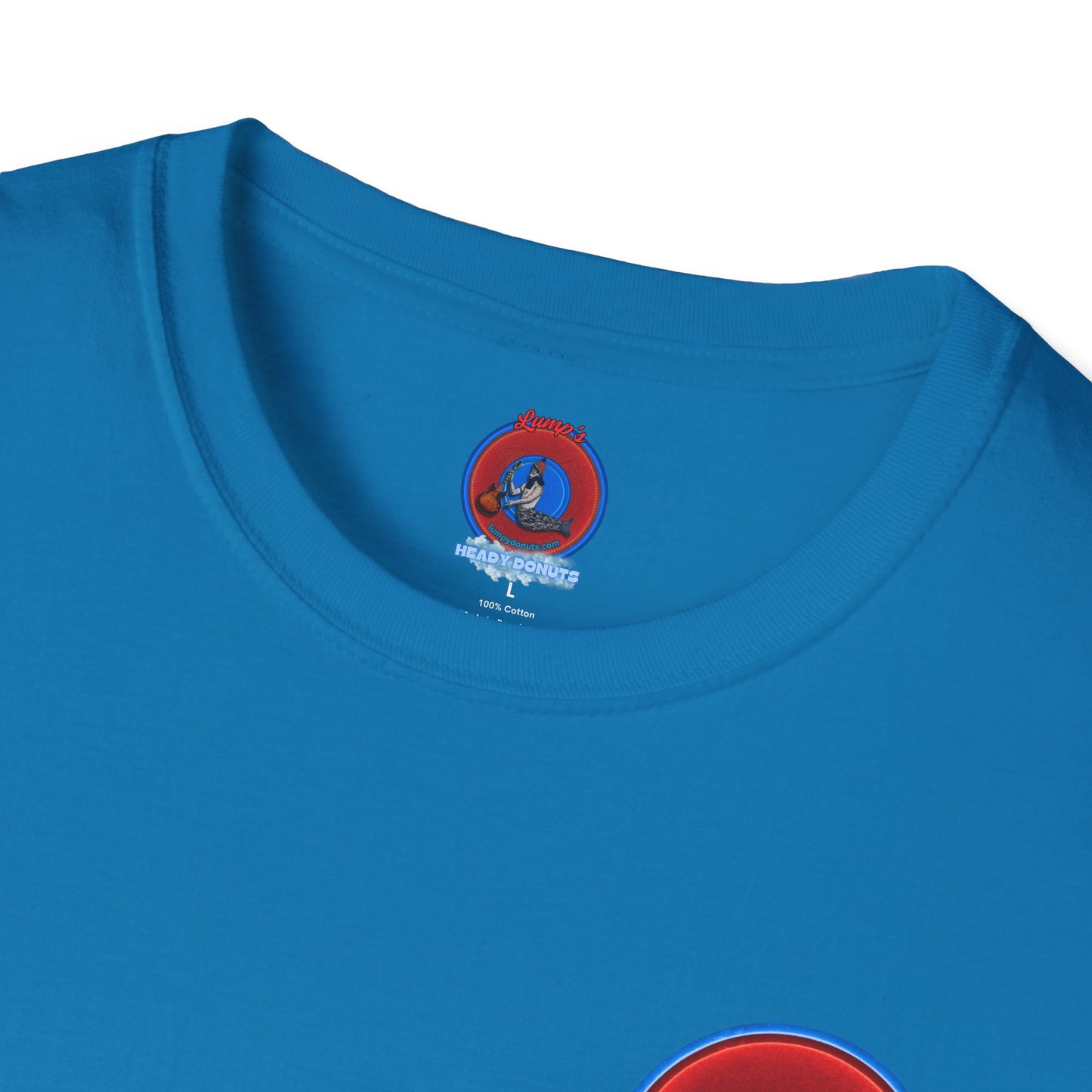 Classic Donut Tee - Unisex Soft-Style - "Rage Side Donut" - vivid red donut - variant 2