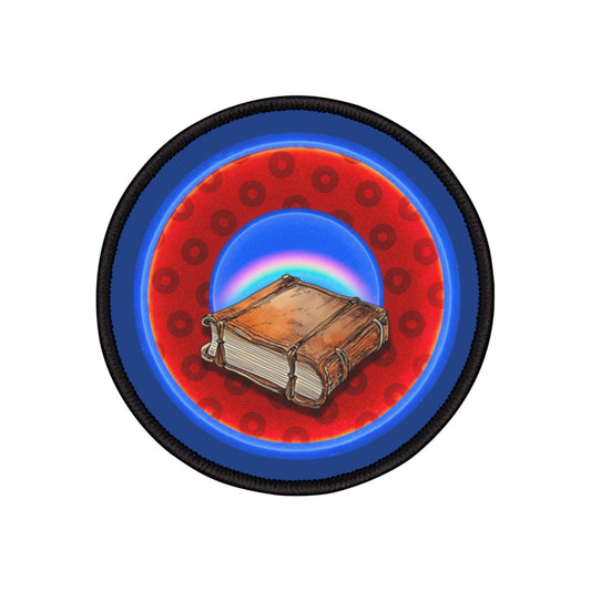 Iron-On Donut Patch - "Read the F'ing Book Donut Patch" - paradoxical blue/red donut