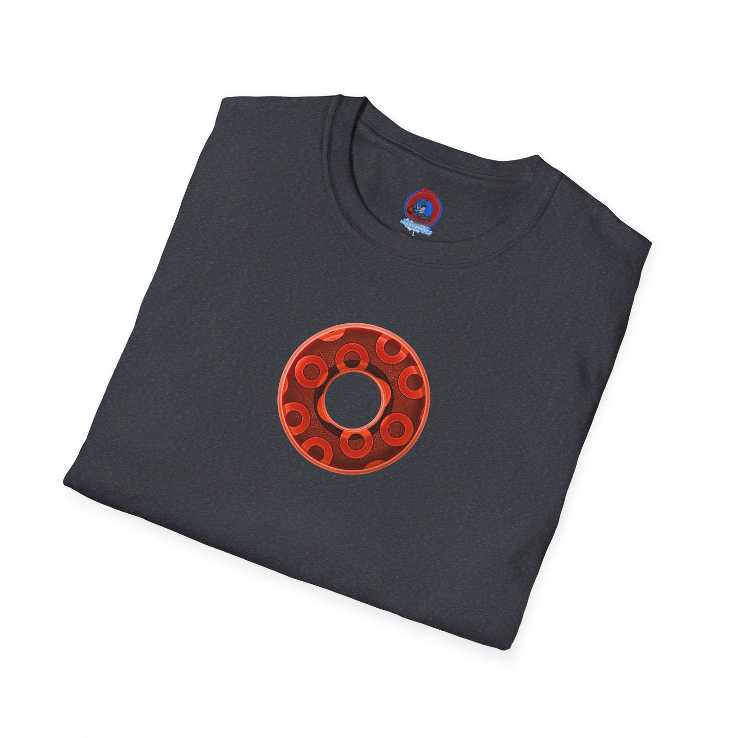 Plain Donuts/Unisex Soft-Style - "Plain Rustic Paradoxical Donuts" - red/dark red donuts