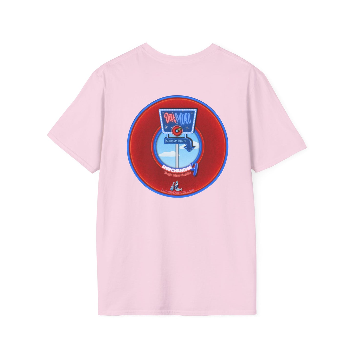 Classic Donut Tee - Unisex Soft-Style - "3rd Nipple Donut Tee" - vivid red dirt mall donut