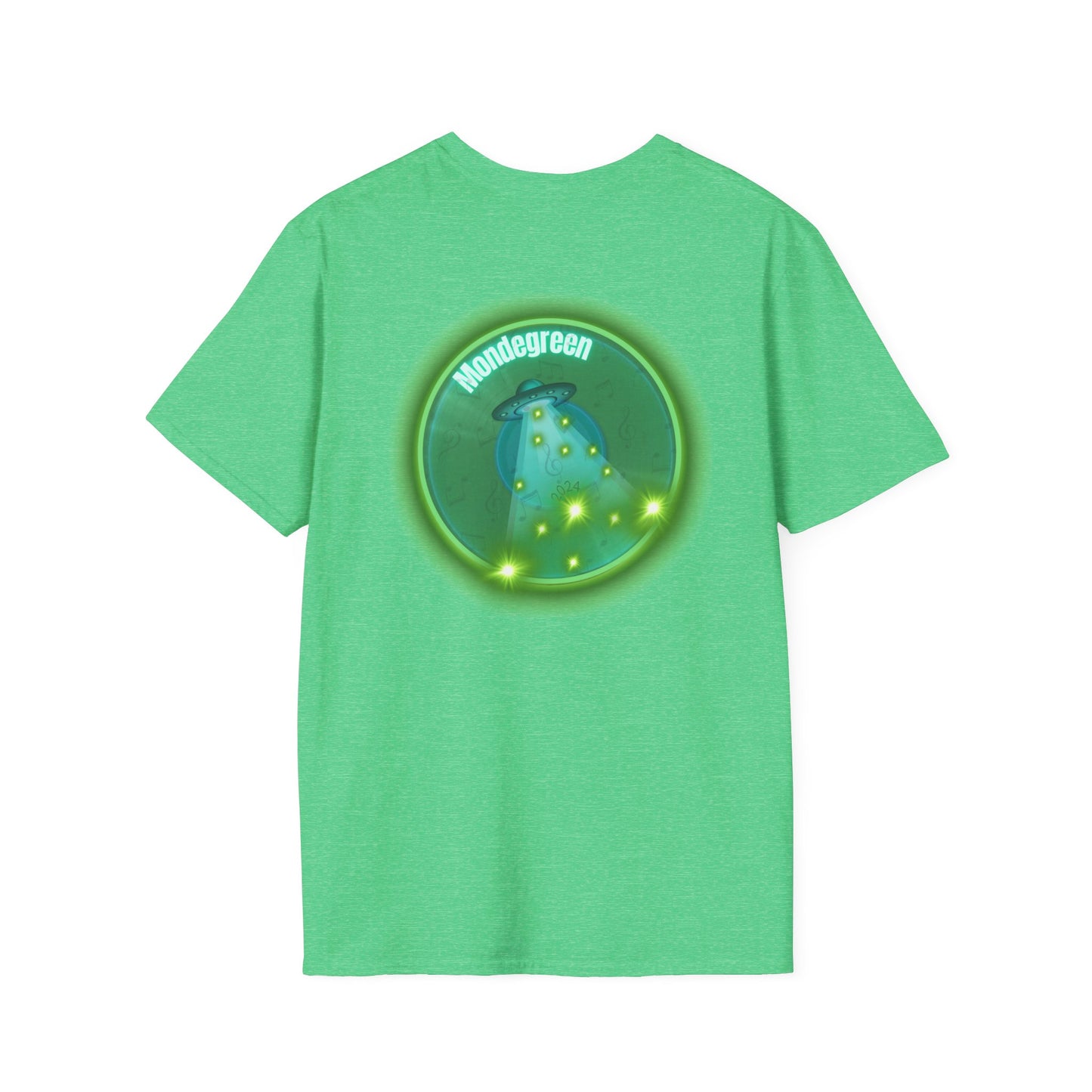 Classic Donut Tee - Unisex Soft-Style - "Close Encounters of the Delaware kind - Mondegreen Donut"  " variant 1 - green donut