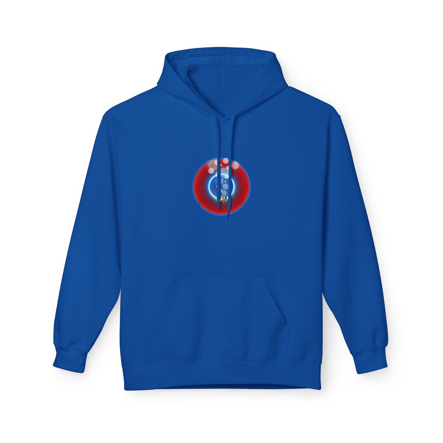Fleece Harry Hoodies [Midweight Soft-style] - "The Bubbler's Donut" - w/rustic red donuts