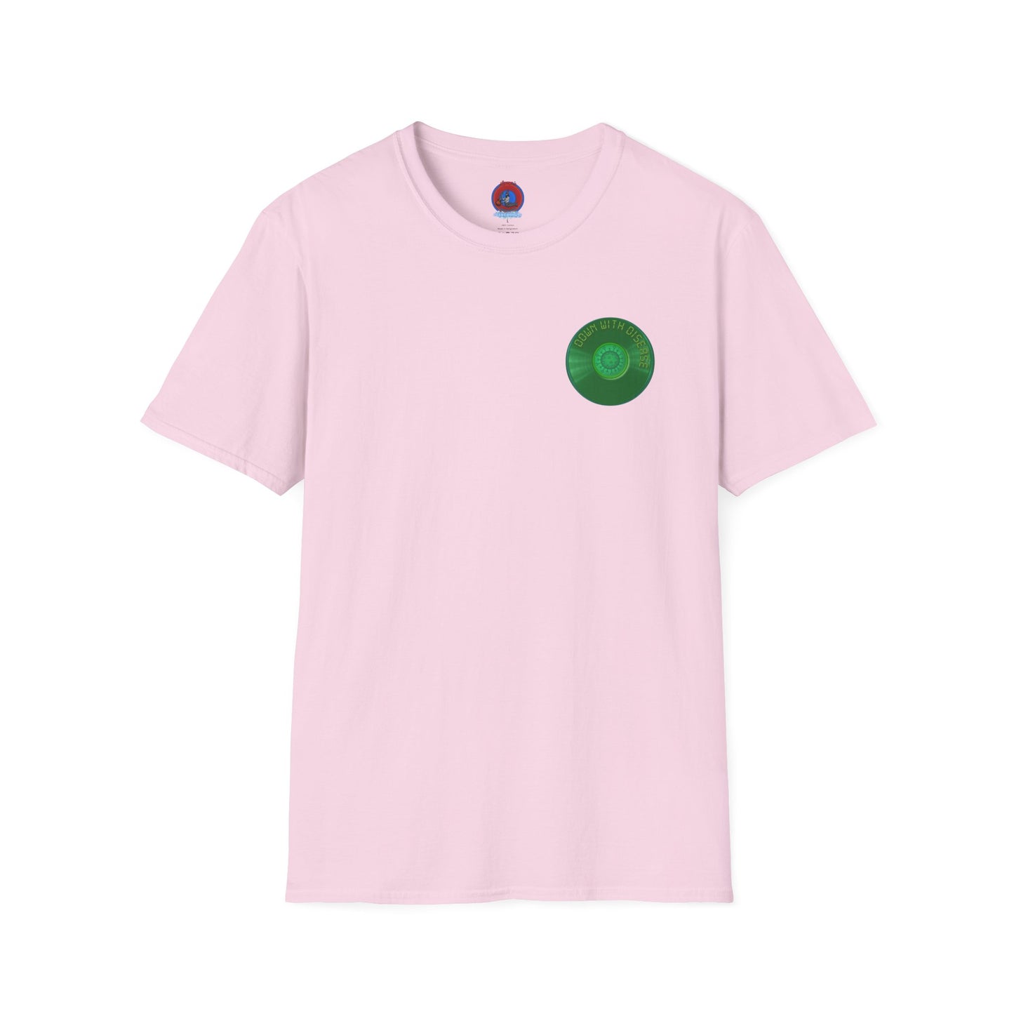 Classic Donut Tee - Unisex Soft-Style - "Down with this Donut Tee" - green donut