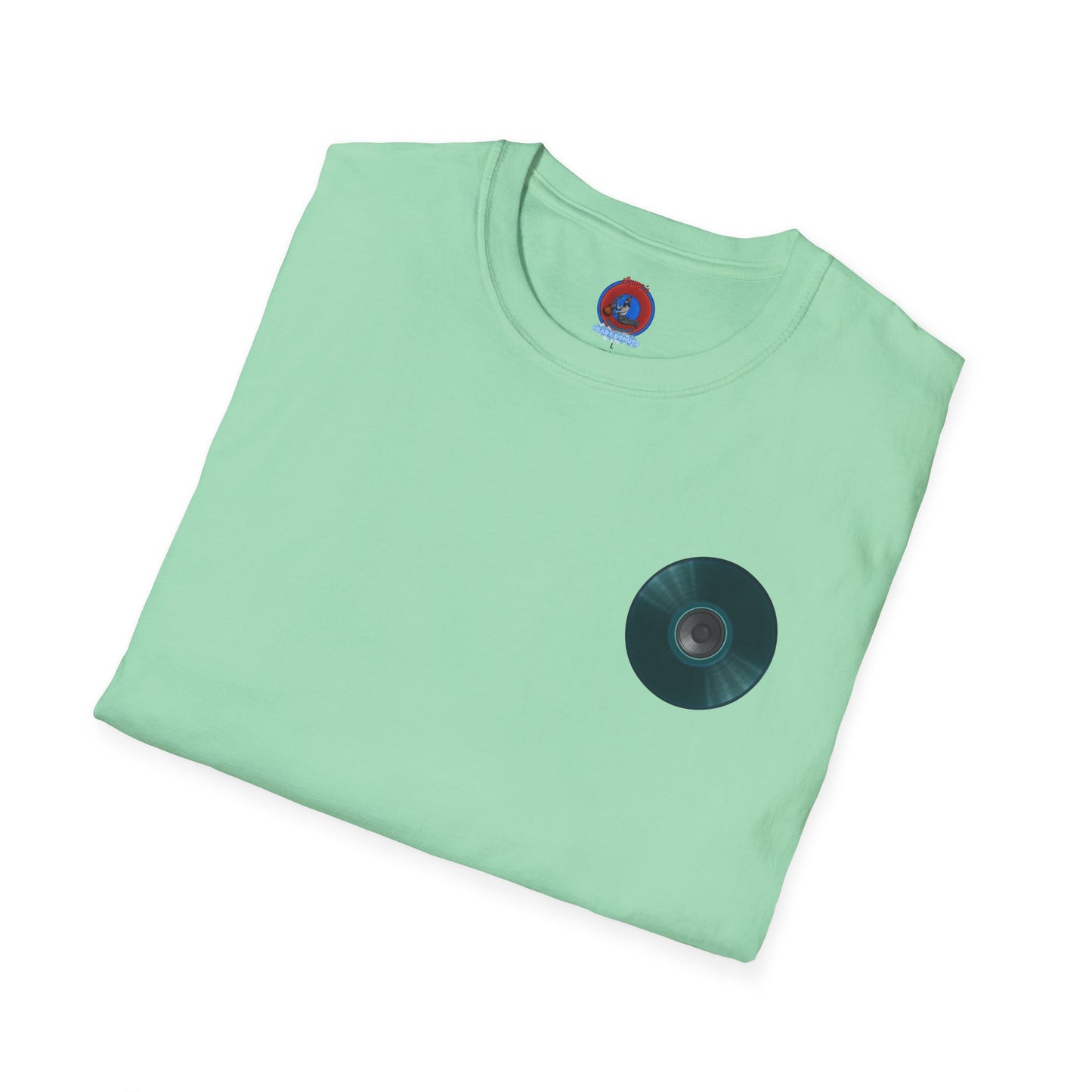 Classic Donut Tee - Unisex Soft-Style - "The Plain Record Donut" - series 1.0 - dark teal green