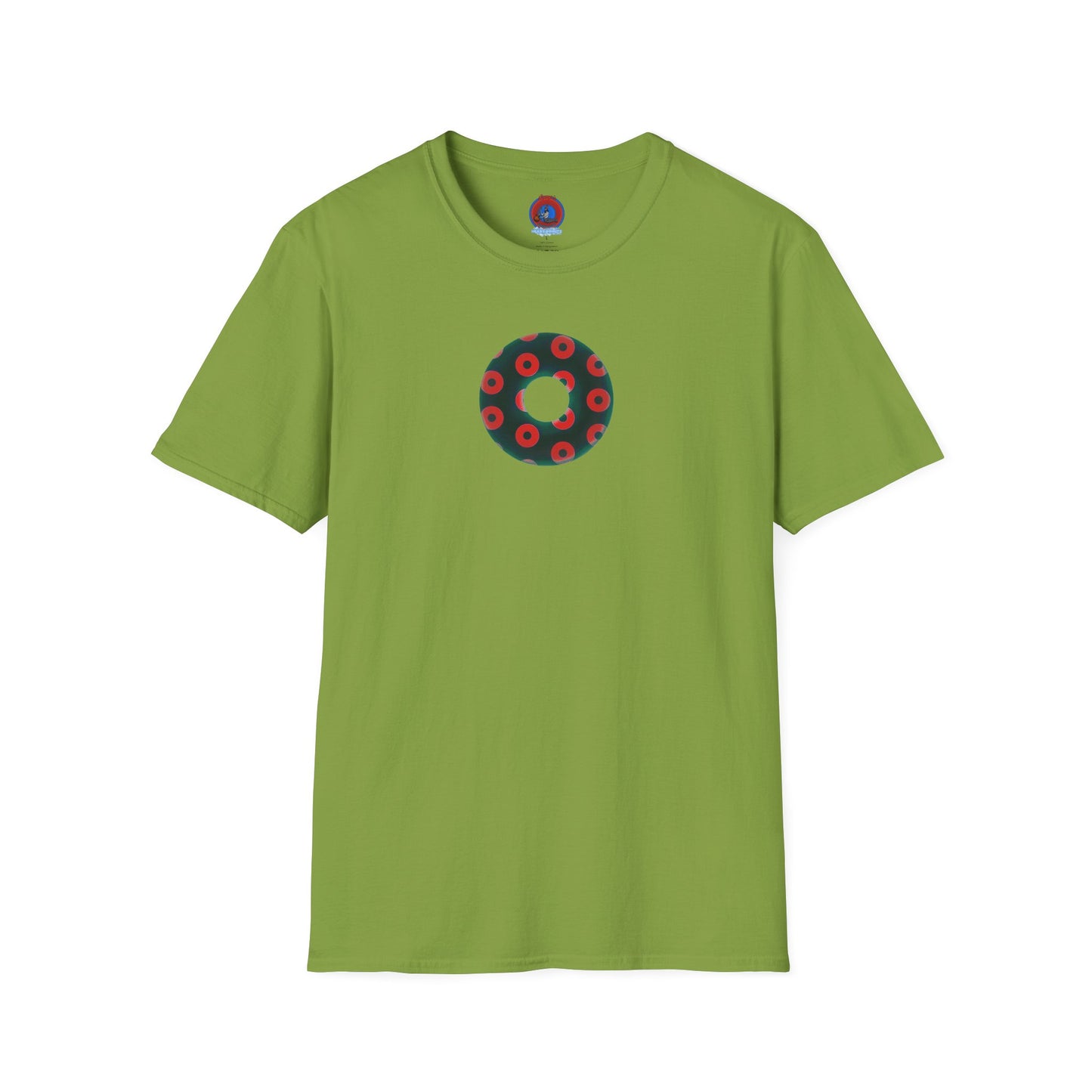 Plain Donuts/Unisex Soft-Style - "Plain Blimpy Paradoxical Donuts" - dark green/red donuts