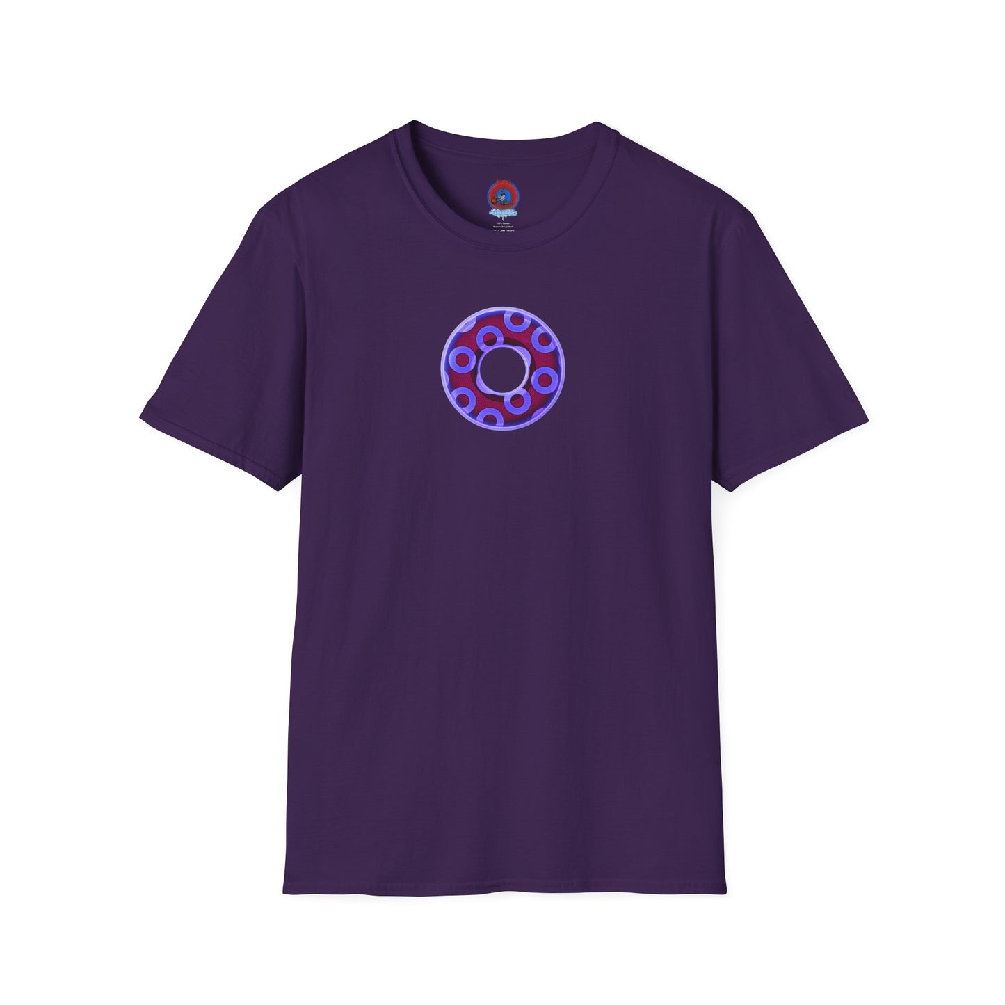 Plain Donuts/Unisex Soft-Style - "Plain Rustic Paradoxical Donuts" - violet/dark purple donuts