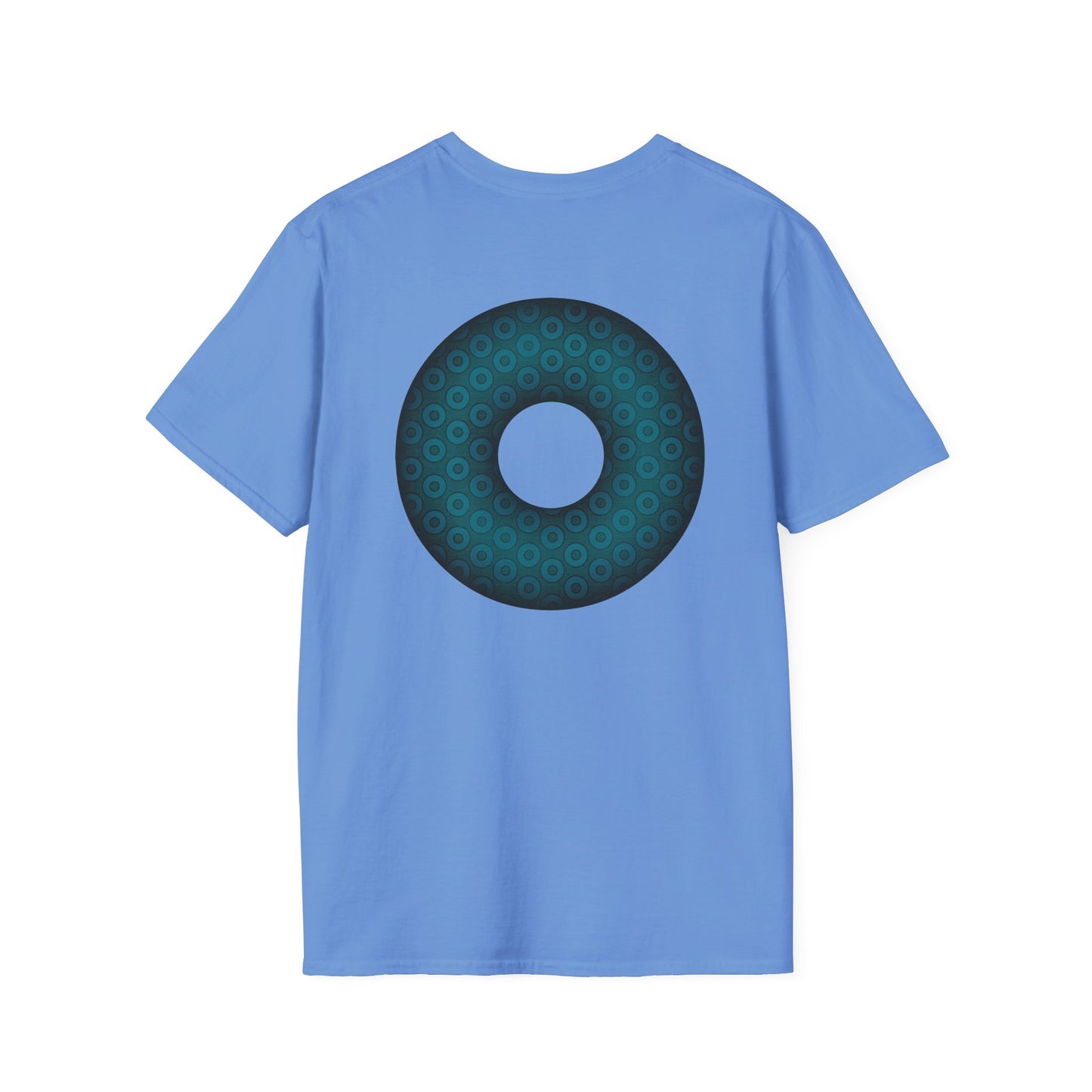 Plain Donuts/Unisex Soft-Style - "Plain Paradoxical Grided Donuts" - dark teal/dark teal donuts