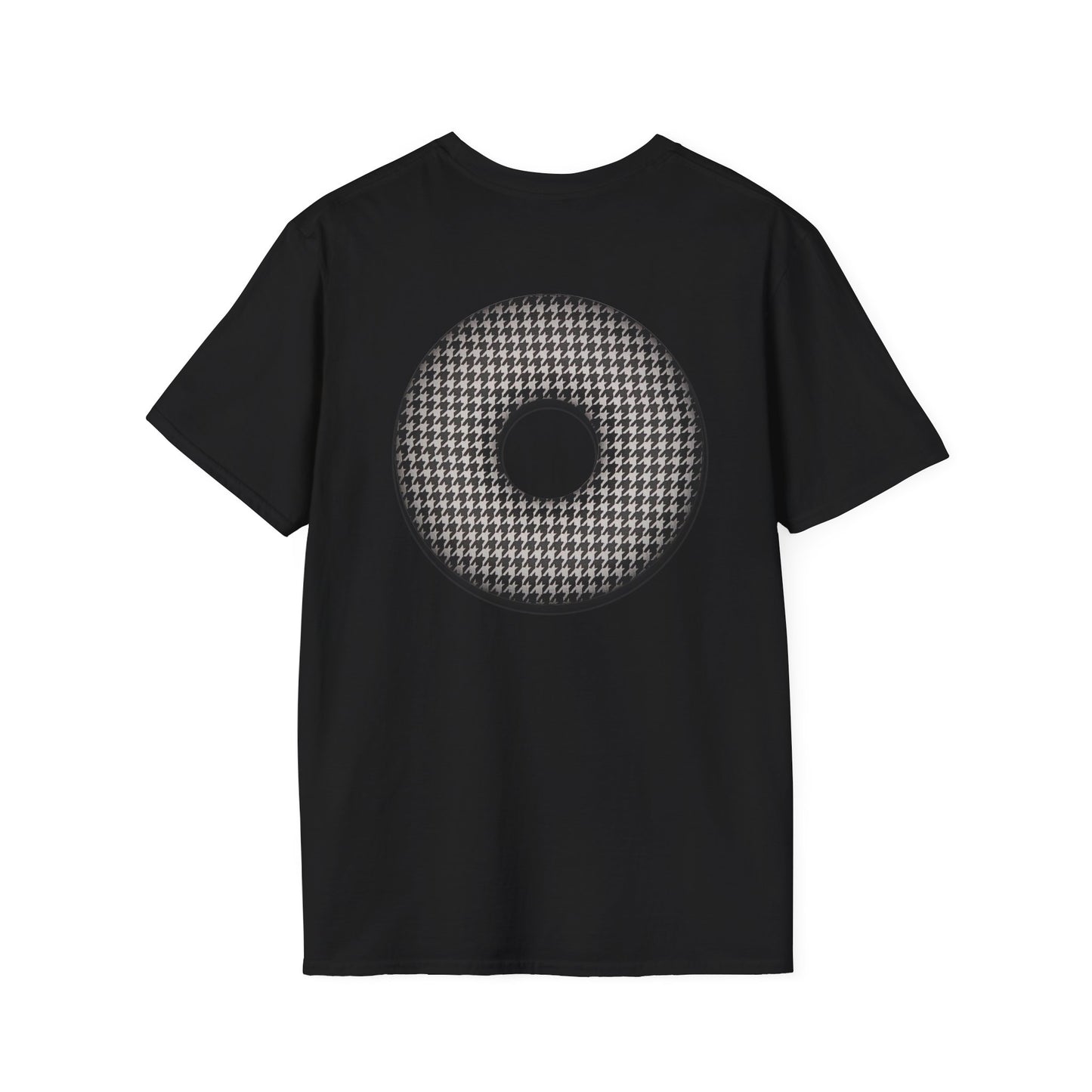 Classic Donut Tee - Unisex Soft-Style - "Ricky's High Phasion Trailer Park Donut" - houndstooth donut