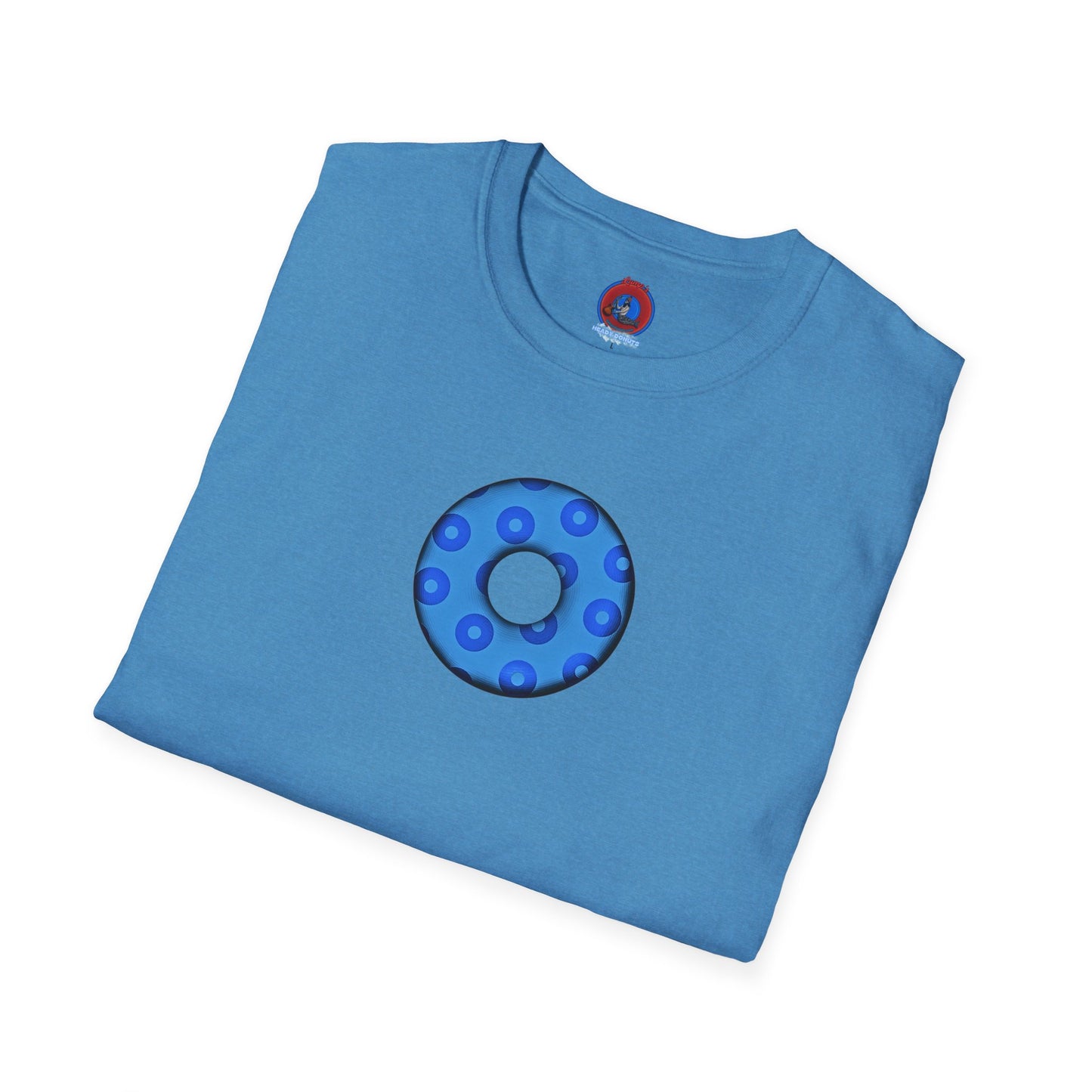 Plain Donuts/Unisex Soft-Style - "Plain Blimpy Paradoxical Donuts" - blue/light blue donuts