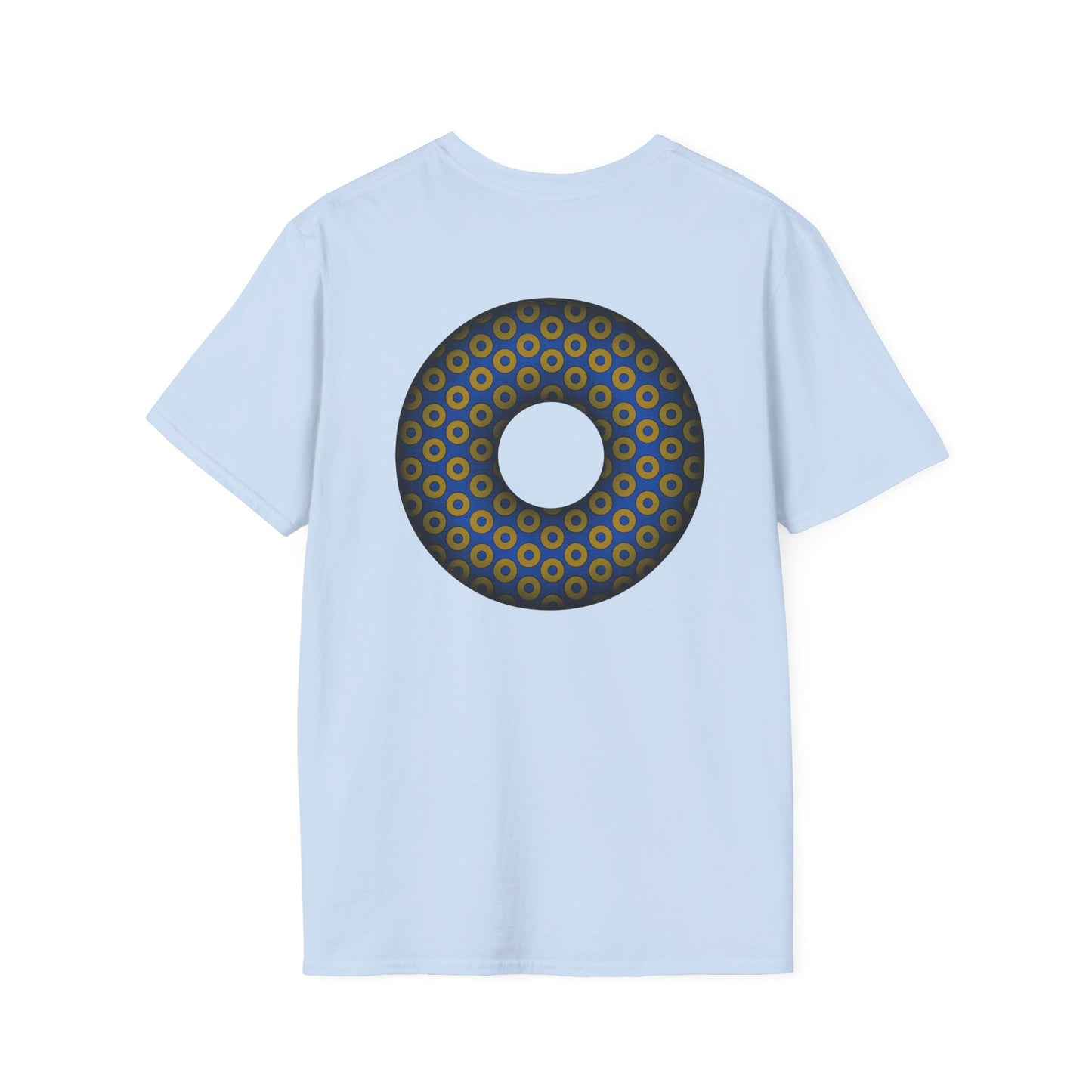 Plain Donuts/Unisex Soft-Style - "Plain Paradoxical Grided Donuts" - bronze/dark blue donuts
