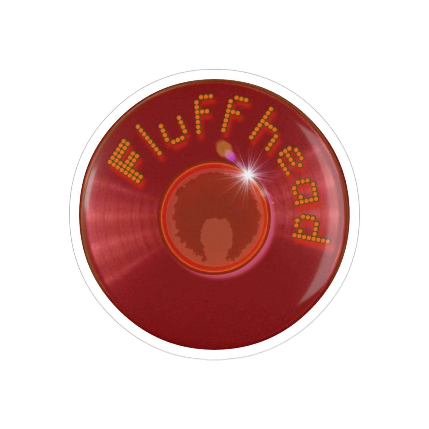 Donut Bumper/Outdoor Sticker - "The Fluffernutter Donut" - red donut - [Die-Cut] 6"x 6"